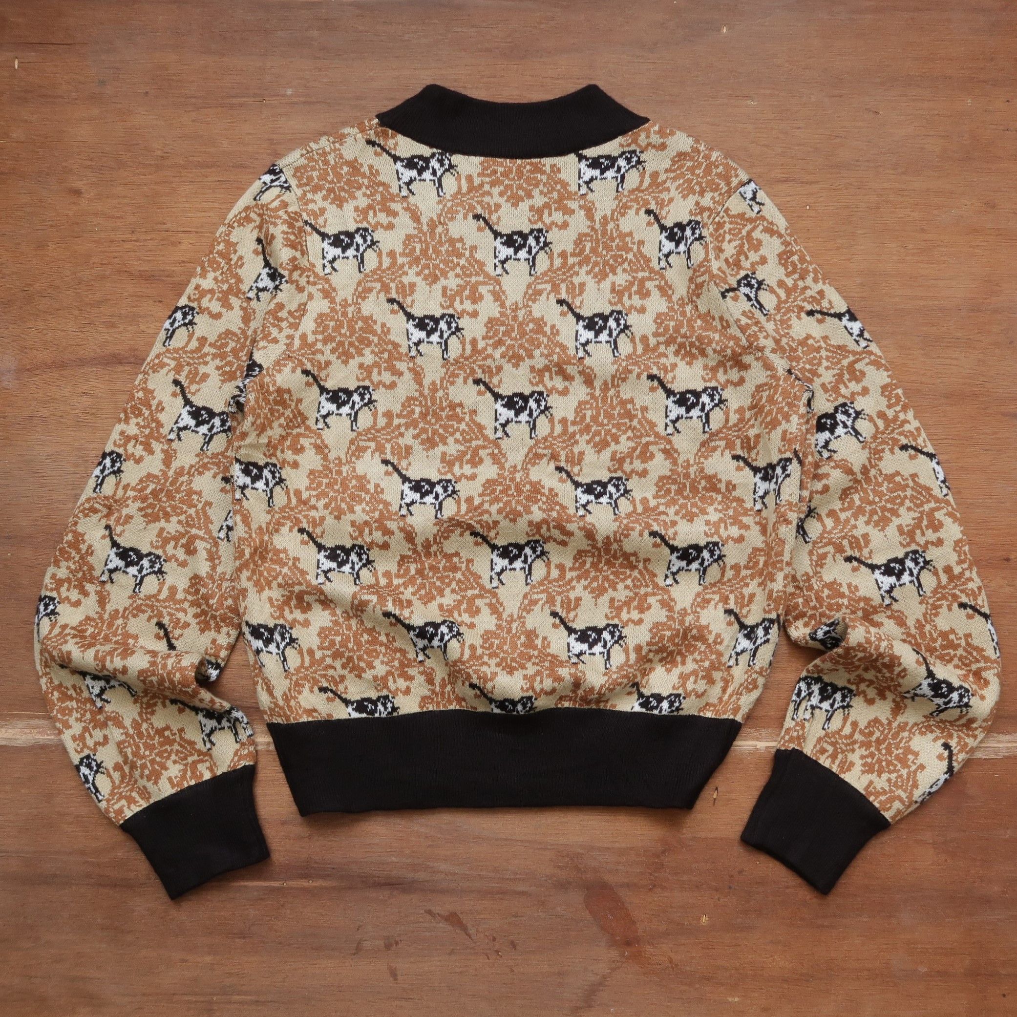 GU × Jun Takahashi × Undercover GU x Undercover Leopard Ethnic Pattern Cropped Knitwear Size US M / EU 48-50 / 2 - 2 Thumbnail