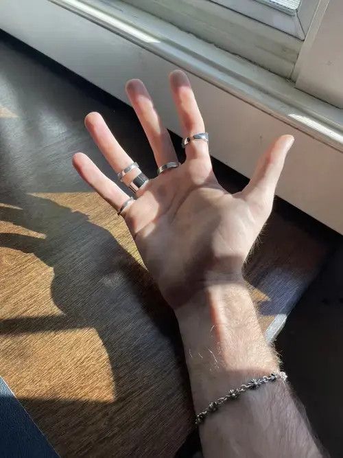Jewelry Punk Goth Ring Combo Size ONE SIZE - 4 Thumbnail