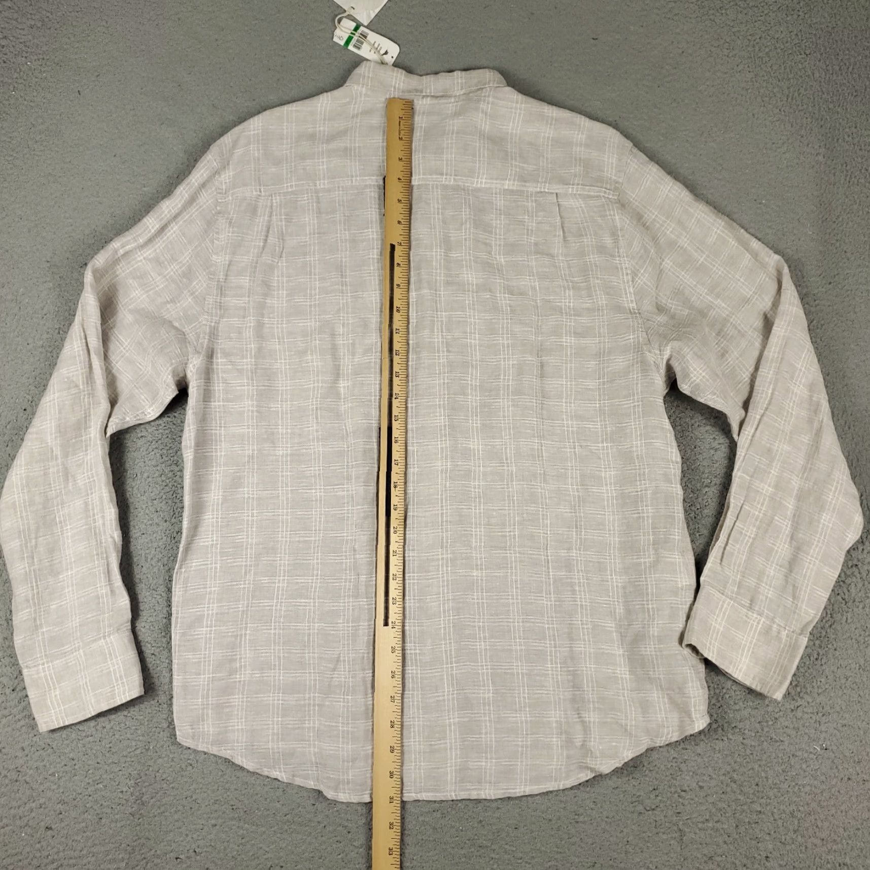 Tommy Bahama Tommy Bahama Shirt Mens Large Beige Check Linen Button Up Long Sleeve - Button-Up, Casual, Formal, Workwear, Beach, Vintage? No Size US L / EU 52-54 / 3 - 3 Thumbnail