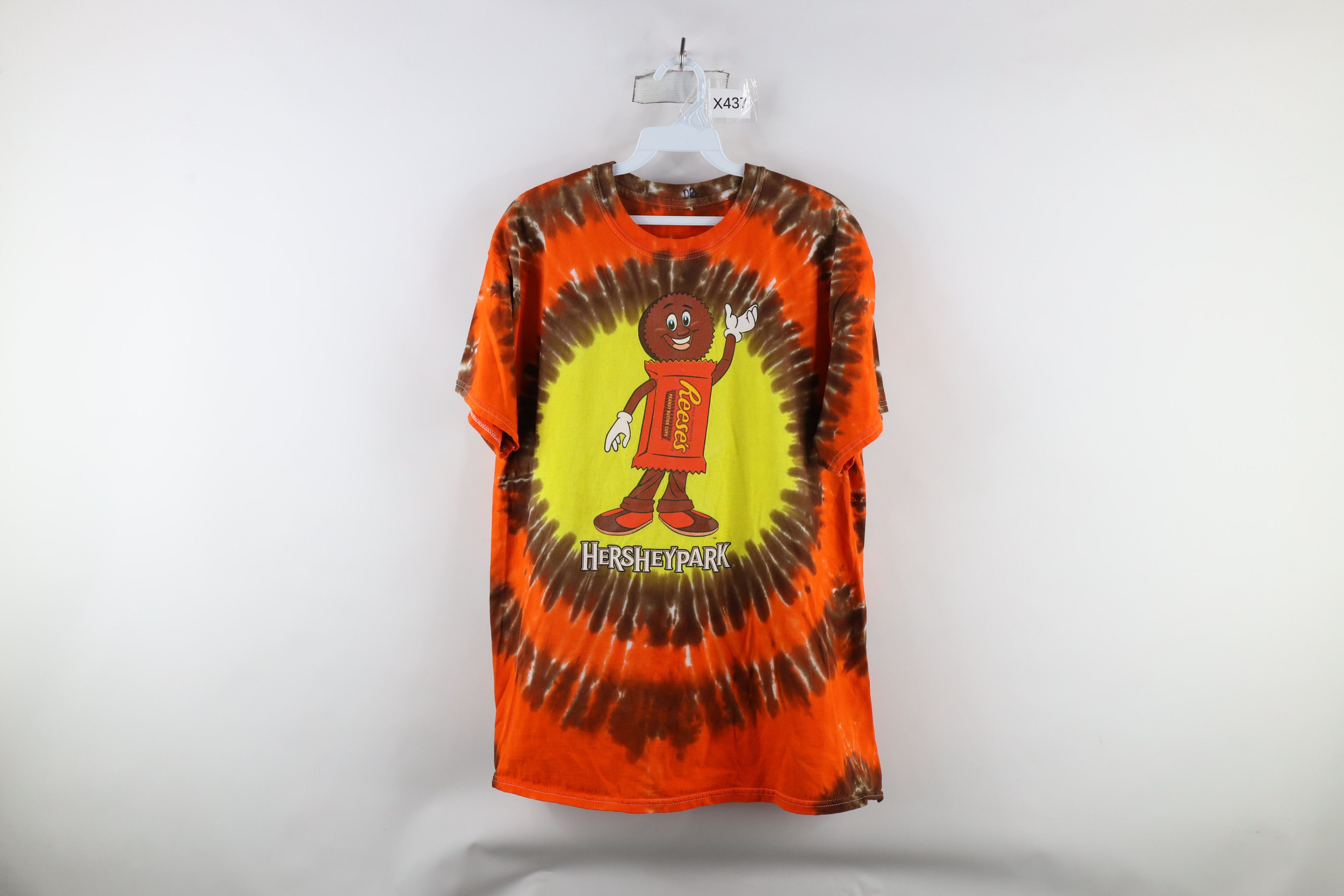 Vintage Vintage 90s Out Hershey Park Reeses Cup Tie Dye T-Shirt Size US L / EU 52-54 / 3 - 1 Thumbnail