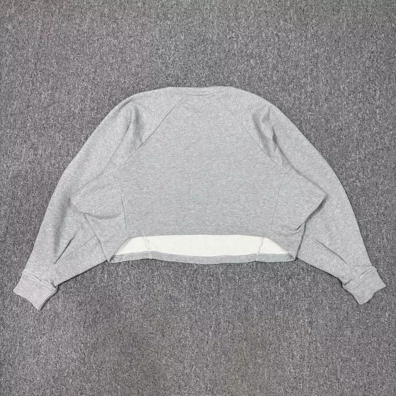 Loewe LOEWE Gray short bat sleeve embroidered gray hoodie Size S / US 4 / IT 40 - 2 Thumbnail