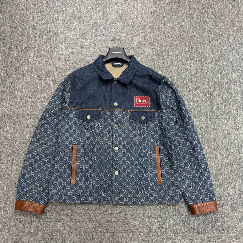Gucci Gucci Full-print old-fashioned denim jacket Size US M / EU 48-50 / 2 - 1 Thumbnail
