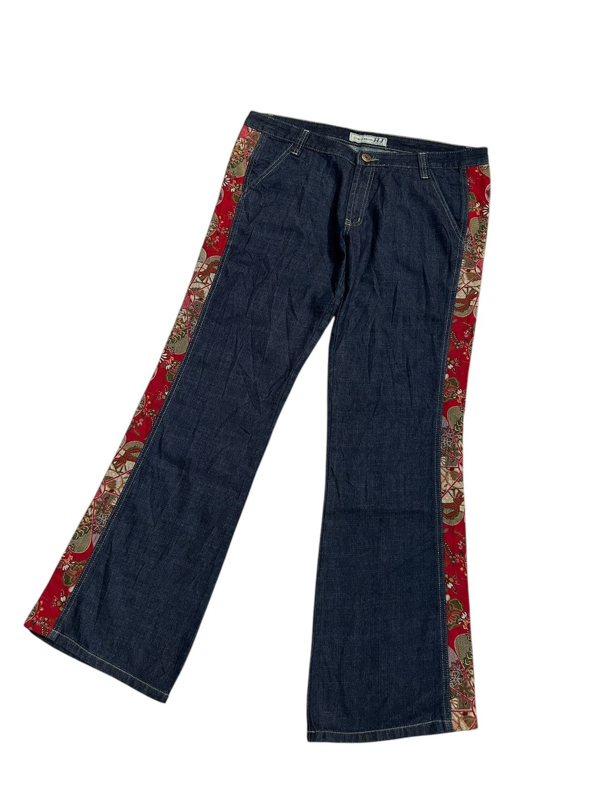 If Six Was Nine × KMRii × Le Grande Bleu (L.G.B.) Flare Japanese Tradisional Style Huo Jing Jeans Denim ☠️☠️ Size US 37 - 5 Thumbnail