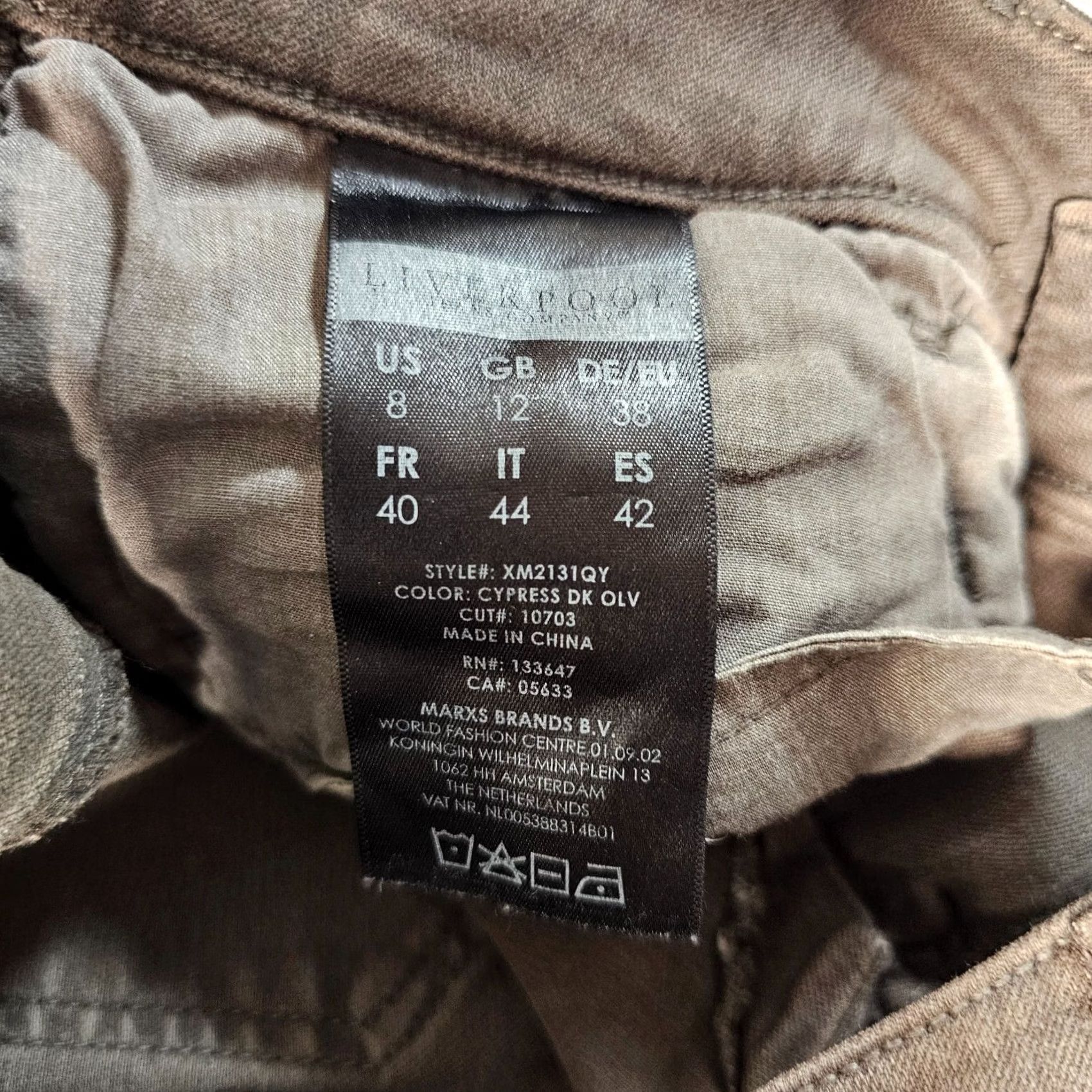 Olive Liverpool Jeans Ankle Denim Jeans Size 8 Cypress Dark Olive Zip Leg Women Size 30" / US 8 / IT 44 - 4 Thumbnail