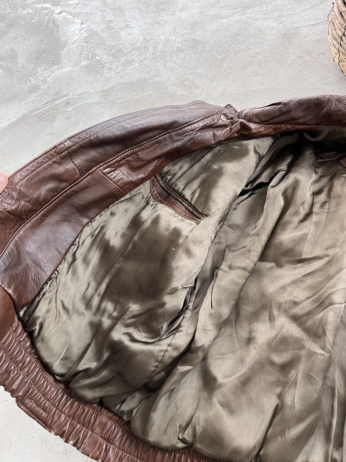 Genuine Leather Vintage Brown Leather Biker Bomber Jacket Avantgarde Y2K Size US L / EU 52-54 / 3 - 20 Thumbnail