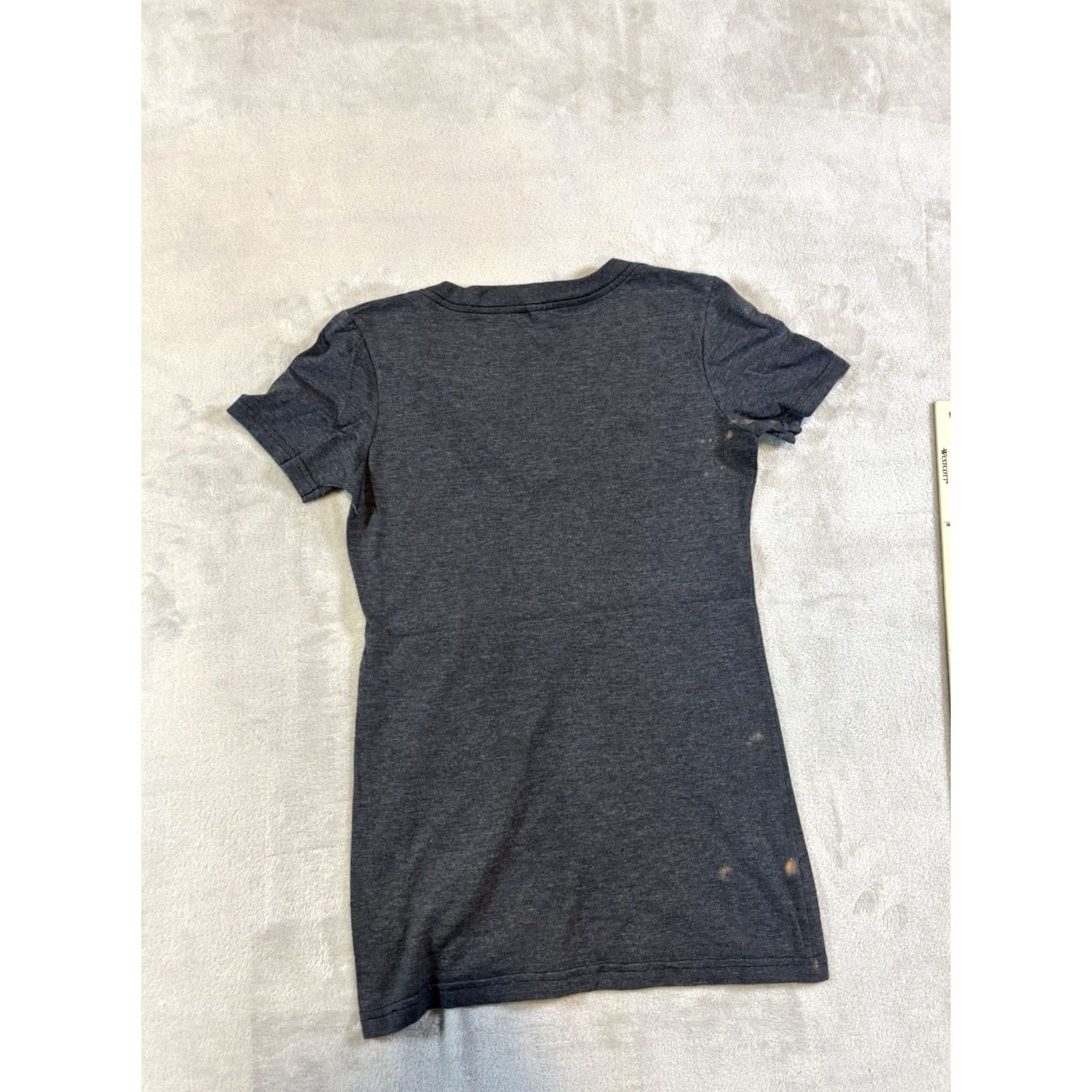 Star Wars Star Wars Women's T-Shirt Dark Gray V-Neck Size M Knit Cotton Polyester Short Sleeve Regular Casual Shirt Womens Size M / US 6-8 / IT 42-44 - 5 Thumbnail