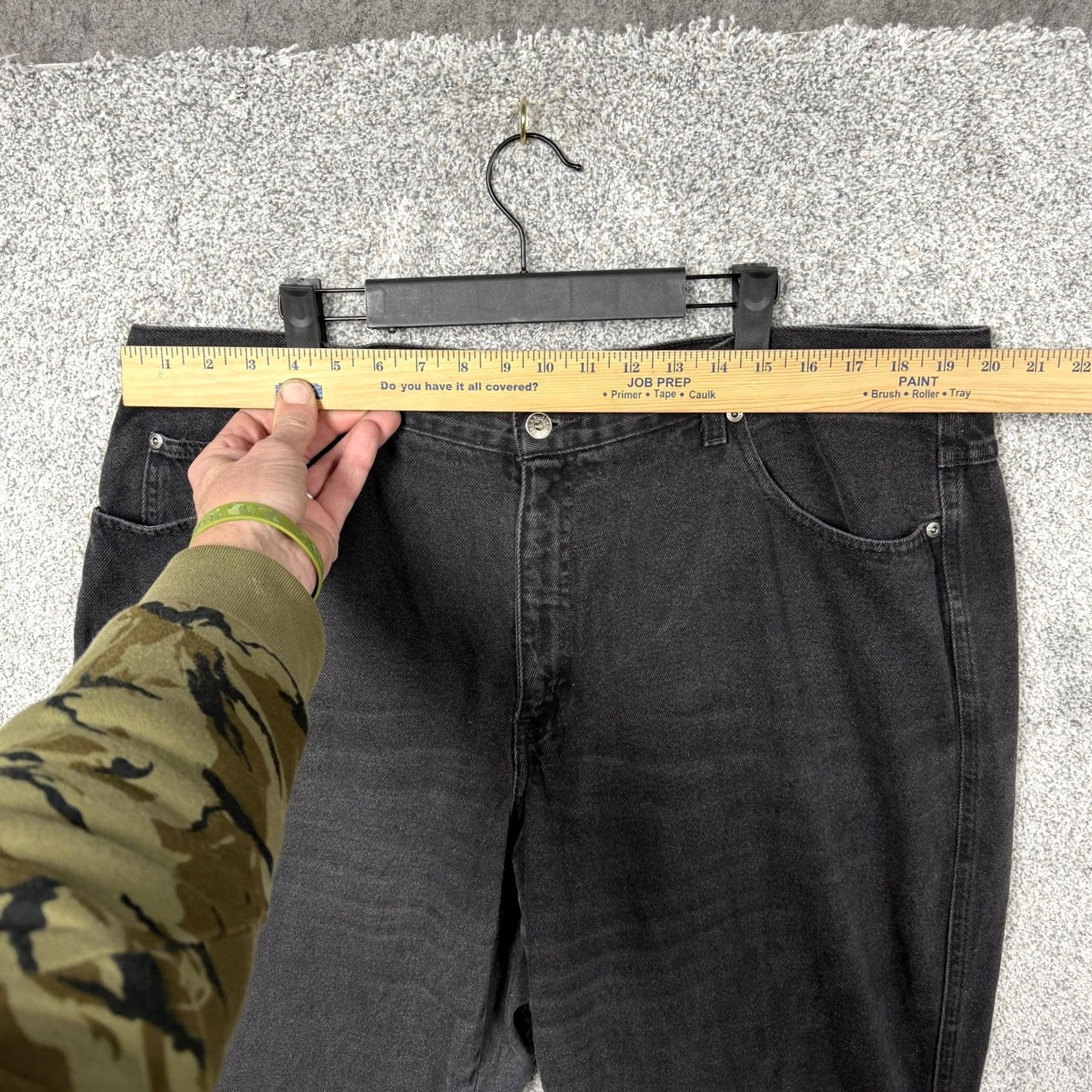 Vintage VINTAGE 90s L.A. Blues Jeans Women's Plus 22W Black Denim High-Rise Tapered 5-Pocket Size 40" / US 18 - 2 Thumbnail