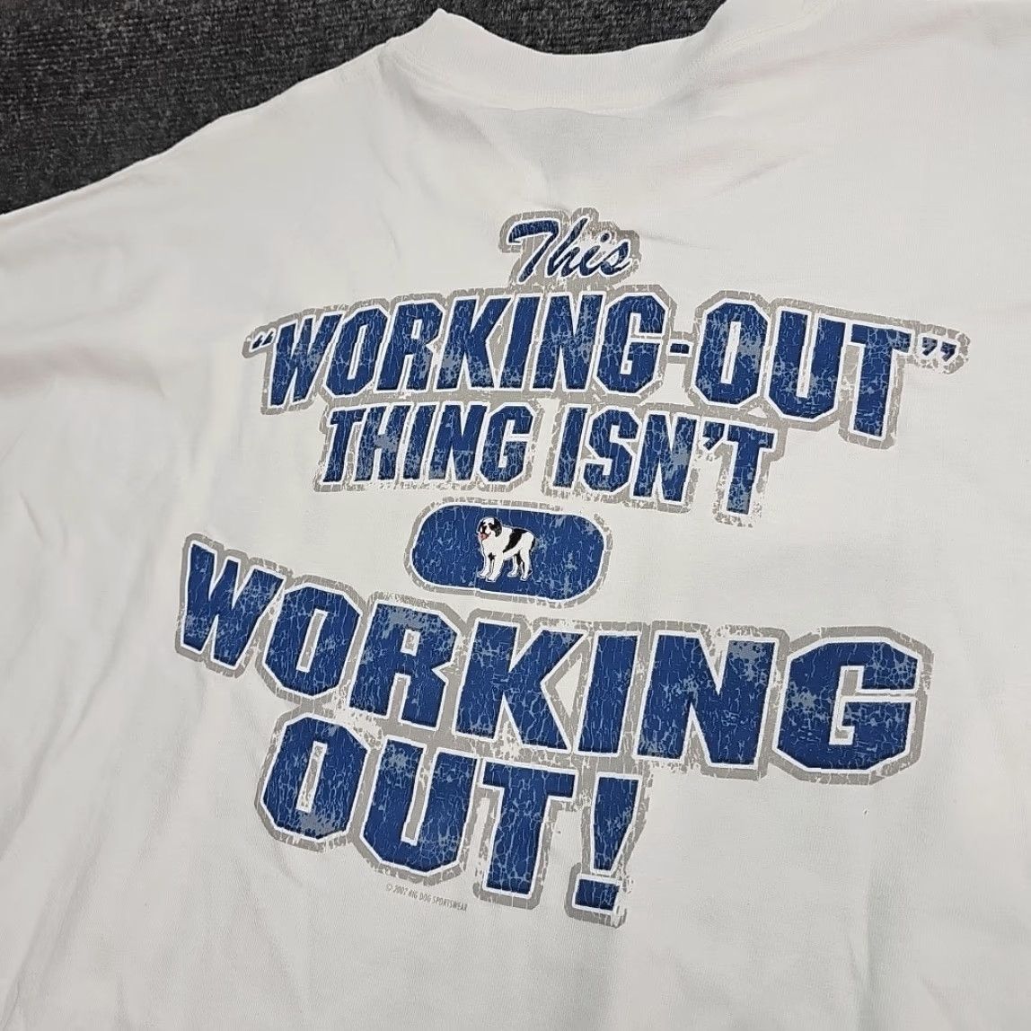 Big Dogs VINTAGE Big Dogs T-Shirt Men 4XL White Double Sided 2002 Print Working Out Thing Shirt Size US XXL / EU 58 / 5 - 2 Thumbnail