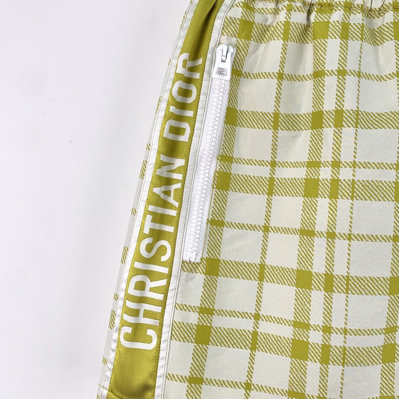 Dior Dior Color-blocked Plaid Drawstring Casual Mini Skirt K26WX Size 24" / US 00 / IT 34 - 4 Thumbnail