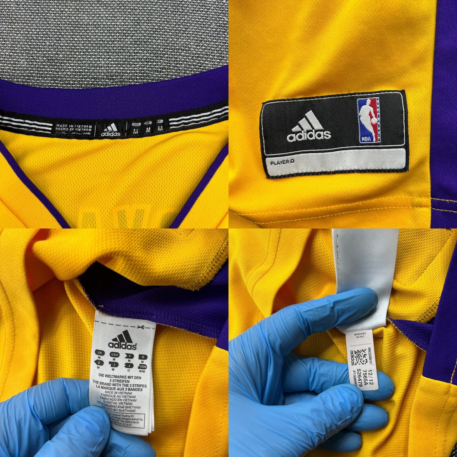 Adidas adidas LA Lakers Kobe Bryant 2012 Basketball Jersey Tank Mens Medium Yellow Sleeveless Shirt Size US M / EU 48-50 / 2 - 8 Thumbnail