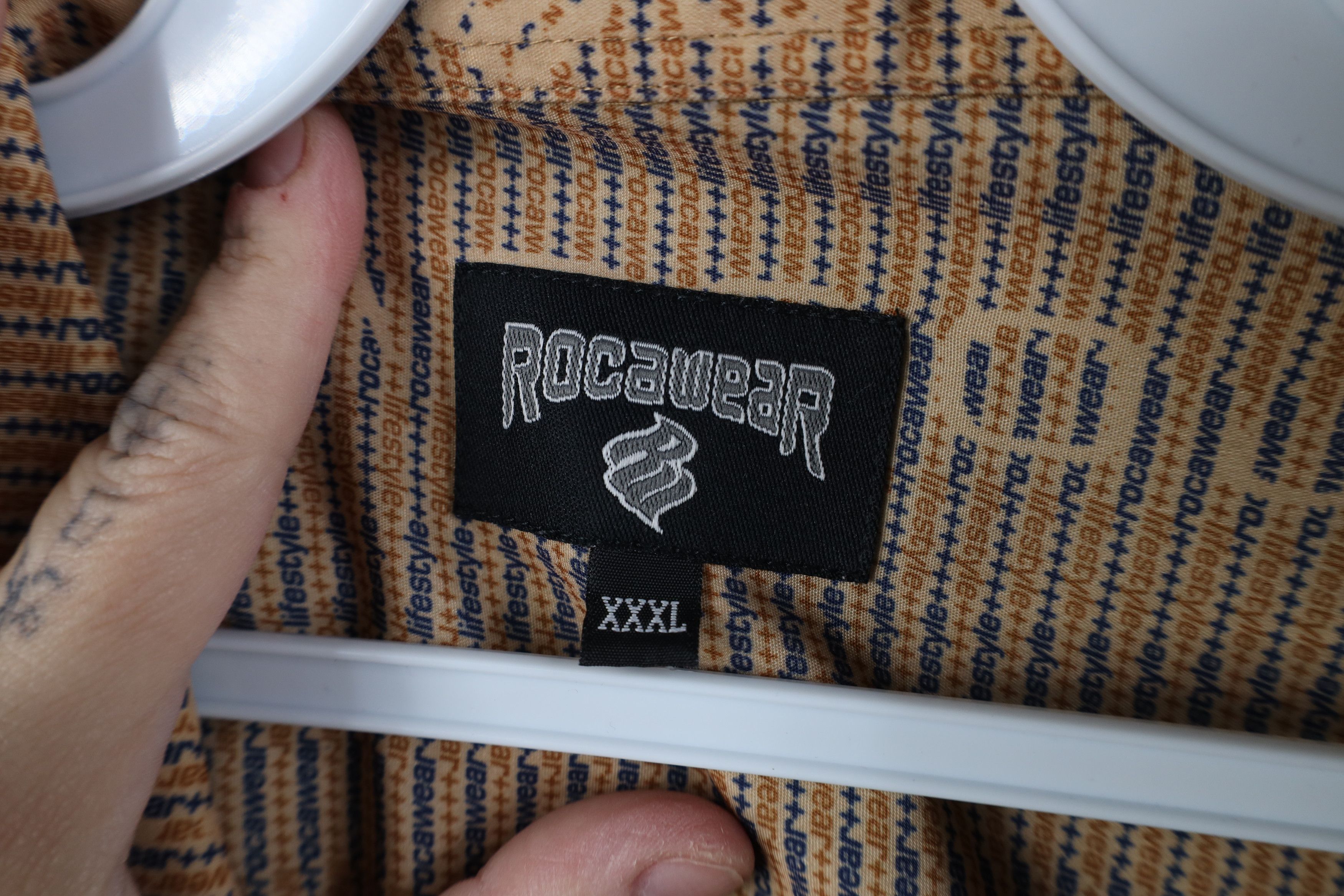 Rocawear Vintage 90s Y2K Rocawear Baggy Fit Camp Collar Button Shirt Size US XXL / EU 58 / 5 - 10 Thumbnail