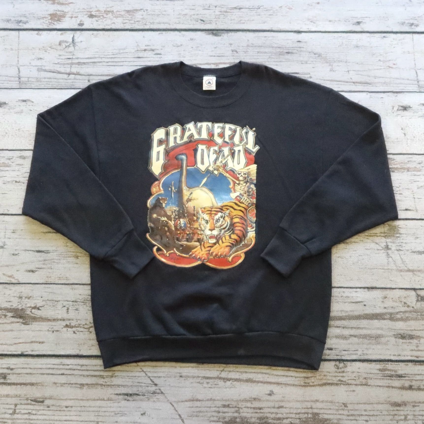 Vintage VINTAGE Grateful Dead Rick Griffin Crewneck Sweatshirt Men L Black Pullover Size L Grateful Dead Sweatshirt Vintage Crewneck Mens L Black Size US L / EU 52-54 / 3 - 2 Thumbnail