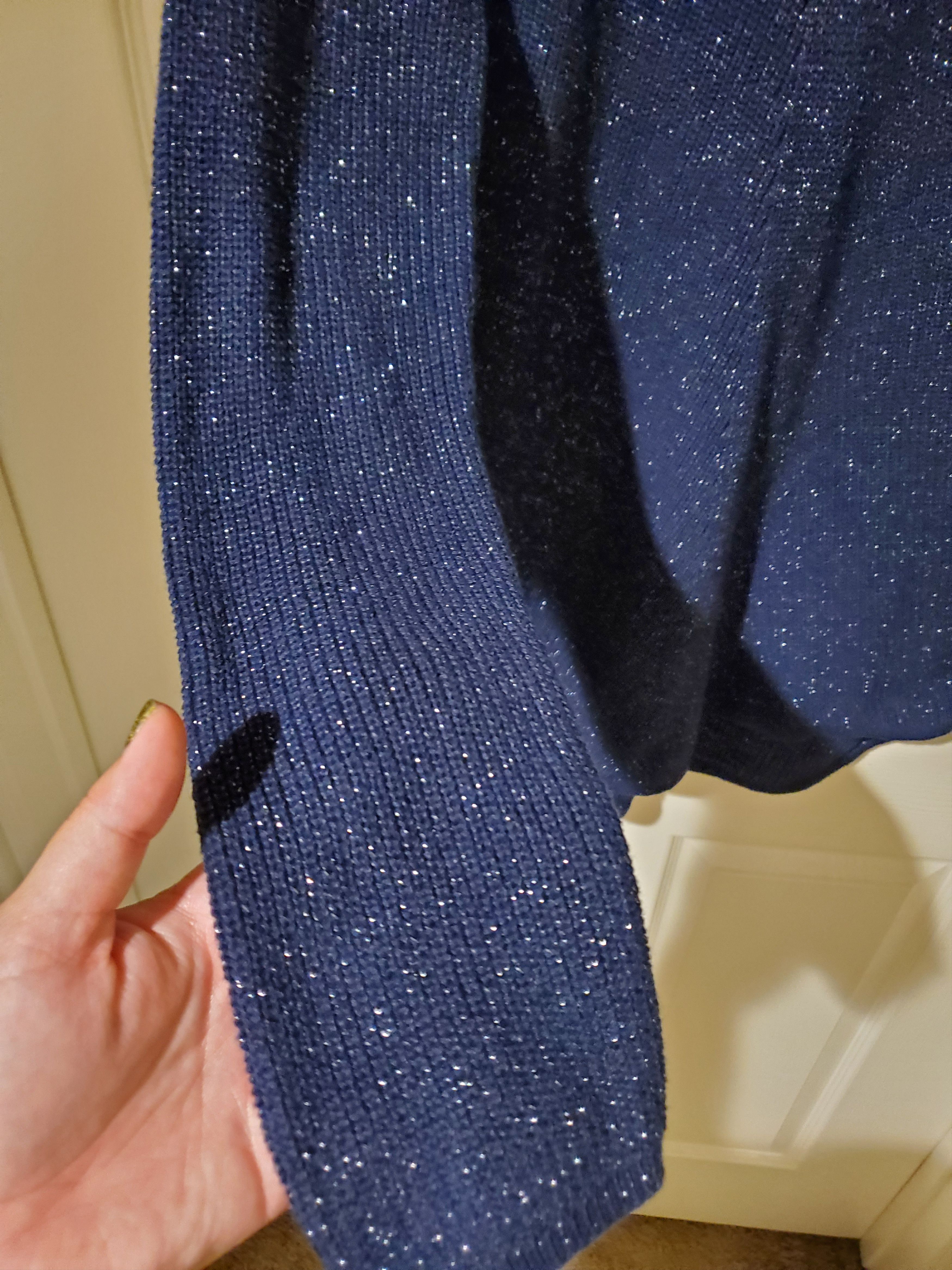Other Navy blue glittery/shimmer sweater (size L) Size L / US 10 / IT 46 - 2 Thumbnail