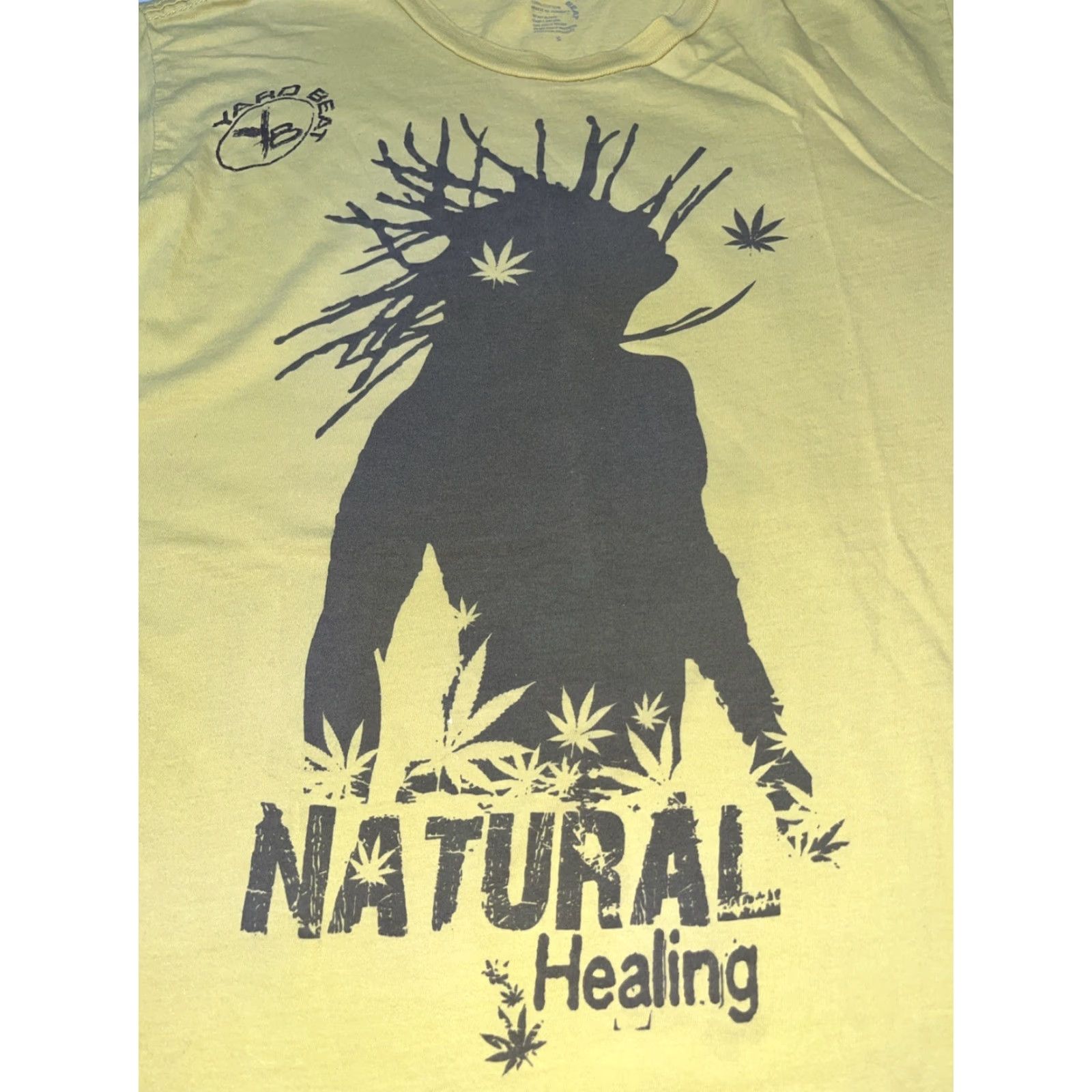 Vintage VINTAGE Yard Beat T-Shirt Jamaica Rasta Reggae Natural Healing Yellow Cotton Short Sleeve Unisex SMALL Men Women Clothing Size US S / EU 44-46 / 1 - 2 Thumbnail