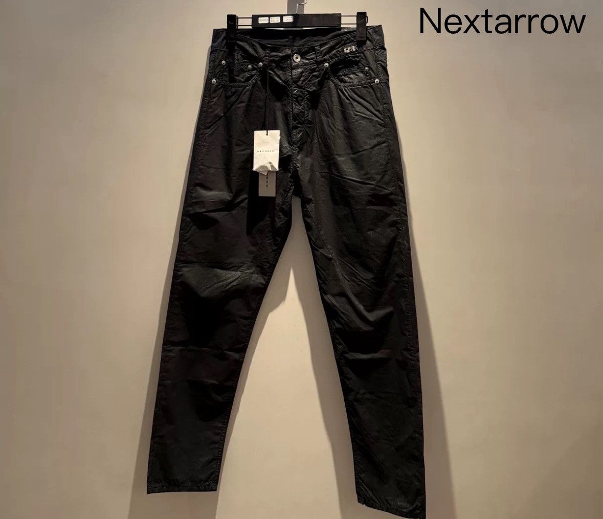 Rick owens drkshdw double line wax basic version jeans