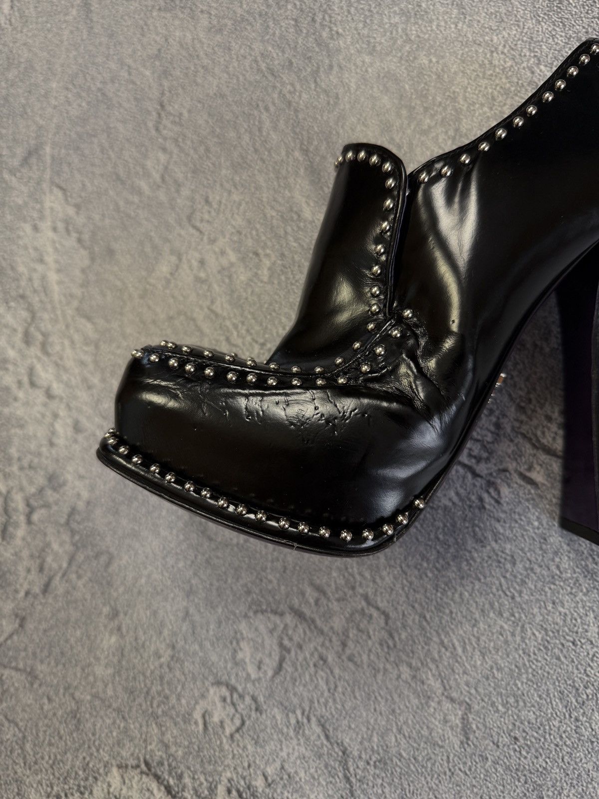 Prada Vintage Prada Platform Shoes Metal Size US 7 / IT 37 - 12 Thumbnail