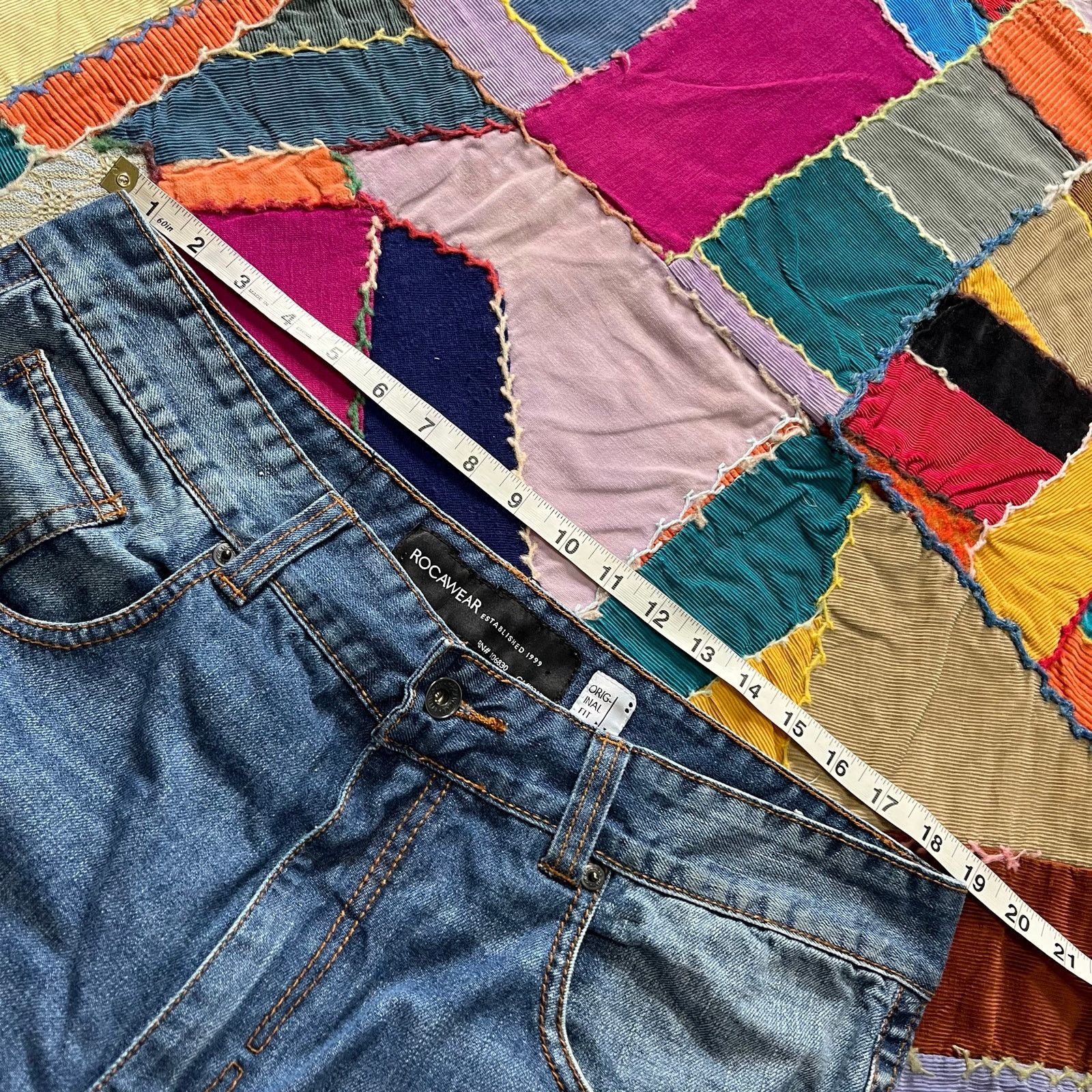 Rocawear Y2K Rocawear Baggy Faded Nicely Washed Embroidered Blue Jean Size US 38 / EU 54 - 8 Thumbnail