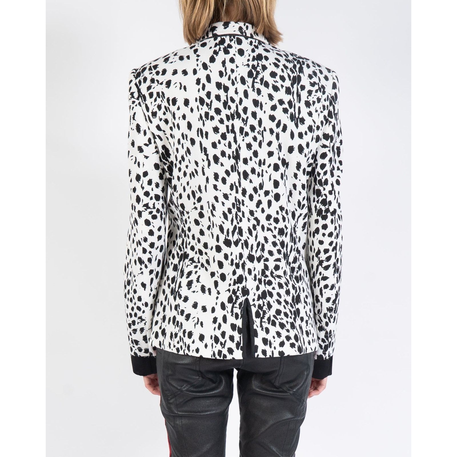 Haider Ackermann FW18 Zipped Blazer in Black & White Leo Cotton Size L / US 10 / IT 46 - 5 Thumbnail