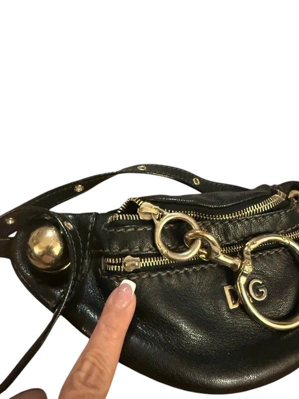 Dolce & Gabbana D&G Black Leather Mini Bag with Gold Hardware, Early 2000s Size ONE SIZE - 3 Thumbnail