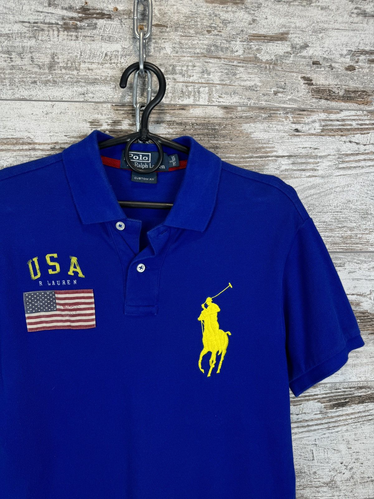Polo Ralph Lauren Mens Vintage Polo Ralph Lauren USA flag polos T-shirt y2k Size US S / EU 44-46 / 1 - 3 Thumbnail