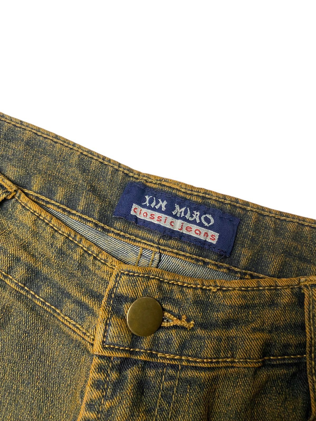 If Six Was Nine × Japanese Brand × Tornado Mart 2000's Xin Miao Mudwash Laced Up Fringe Flared Jeans Size US 29 - 13 Thumbnail