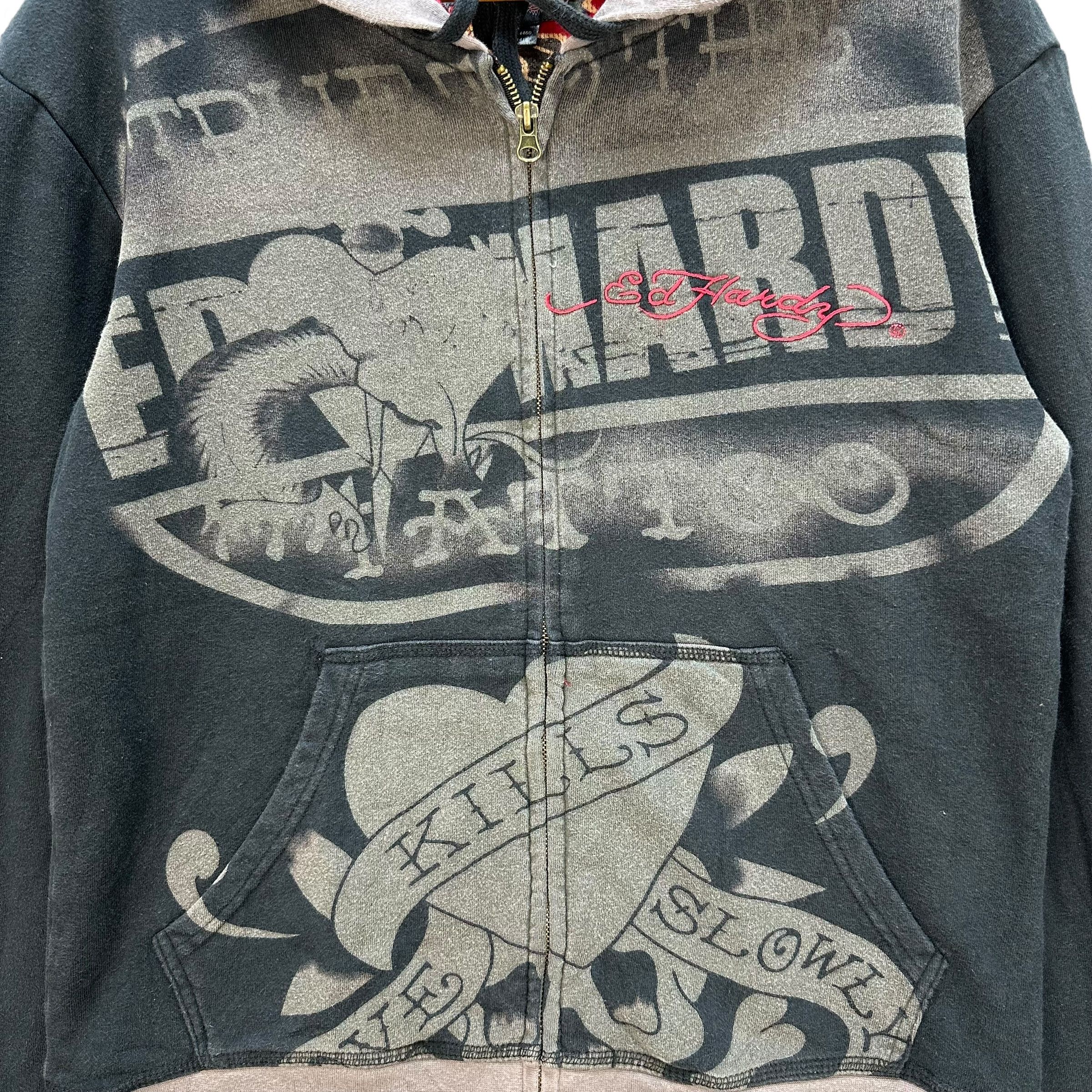 Christian Audigier Ed Hardy by Christian Audigier Fullprint Hoodies #9091-56 Size US S / EU 44-46 / 1 - 6 Thumbnail