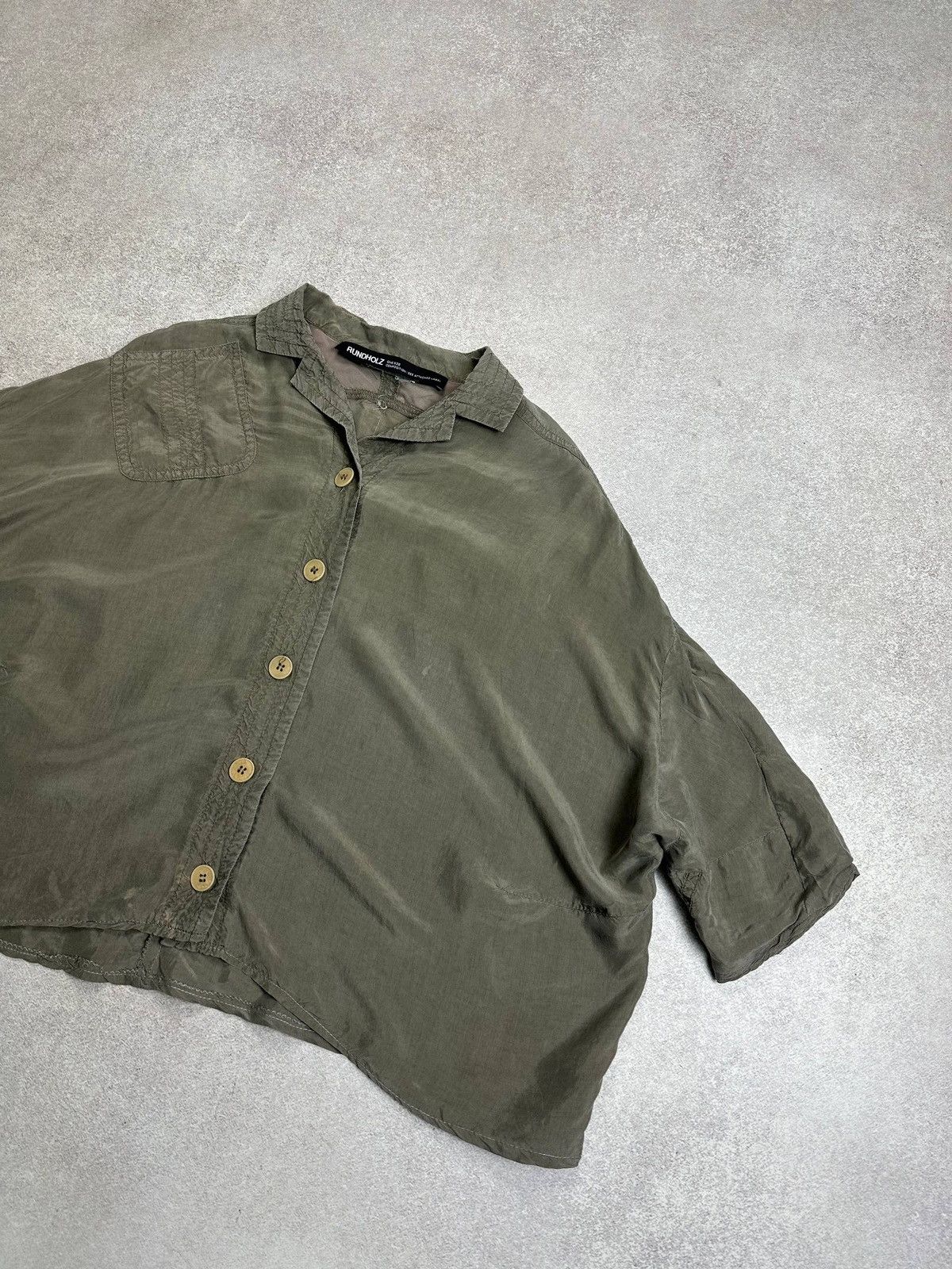 Rundholz Reconstructed Boxy Jacket Distressed Shirt Goth y2k Vintage Size US L / EU 52-54 / 3 - 3 Thumbnail
