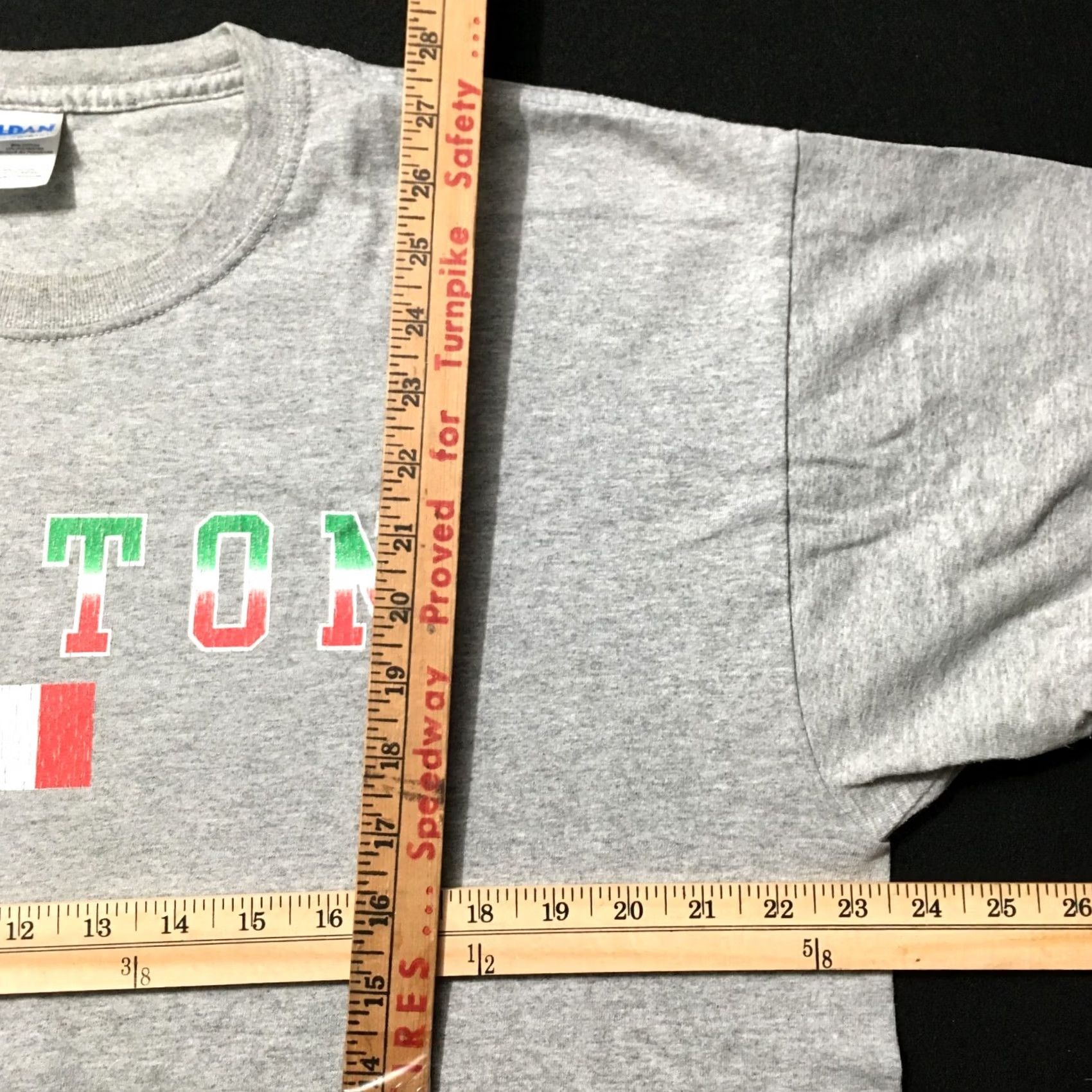 Gildan Boston Italy Pride T-Shirt X-Large Gray Short Sleeve Men Size US XL / EU 56 / 4 - 4 Thumbnail