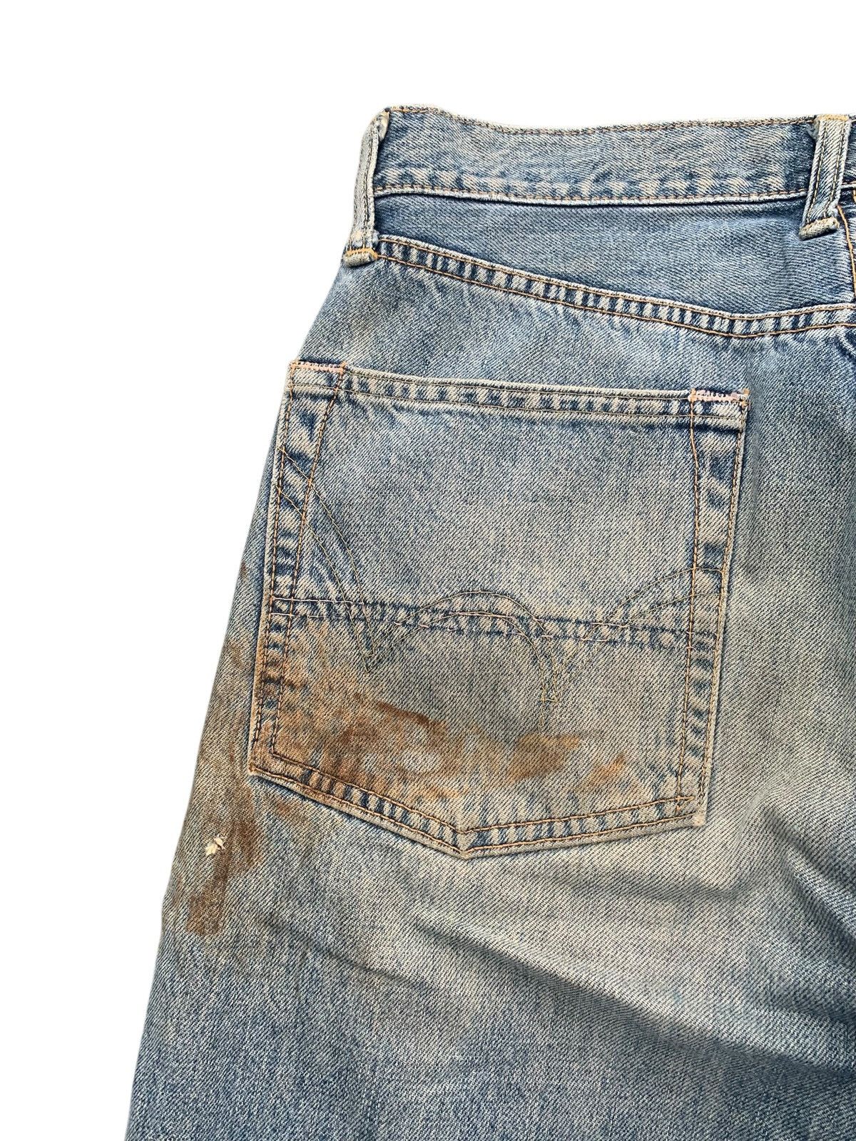 Kapital VINTAGE EDWIN 505 SELVEDGE SHORT JAPANESE DISTRESSED DENIM Size US 31 - 9 Thumbnail