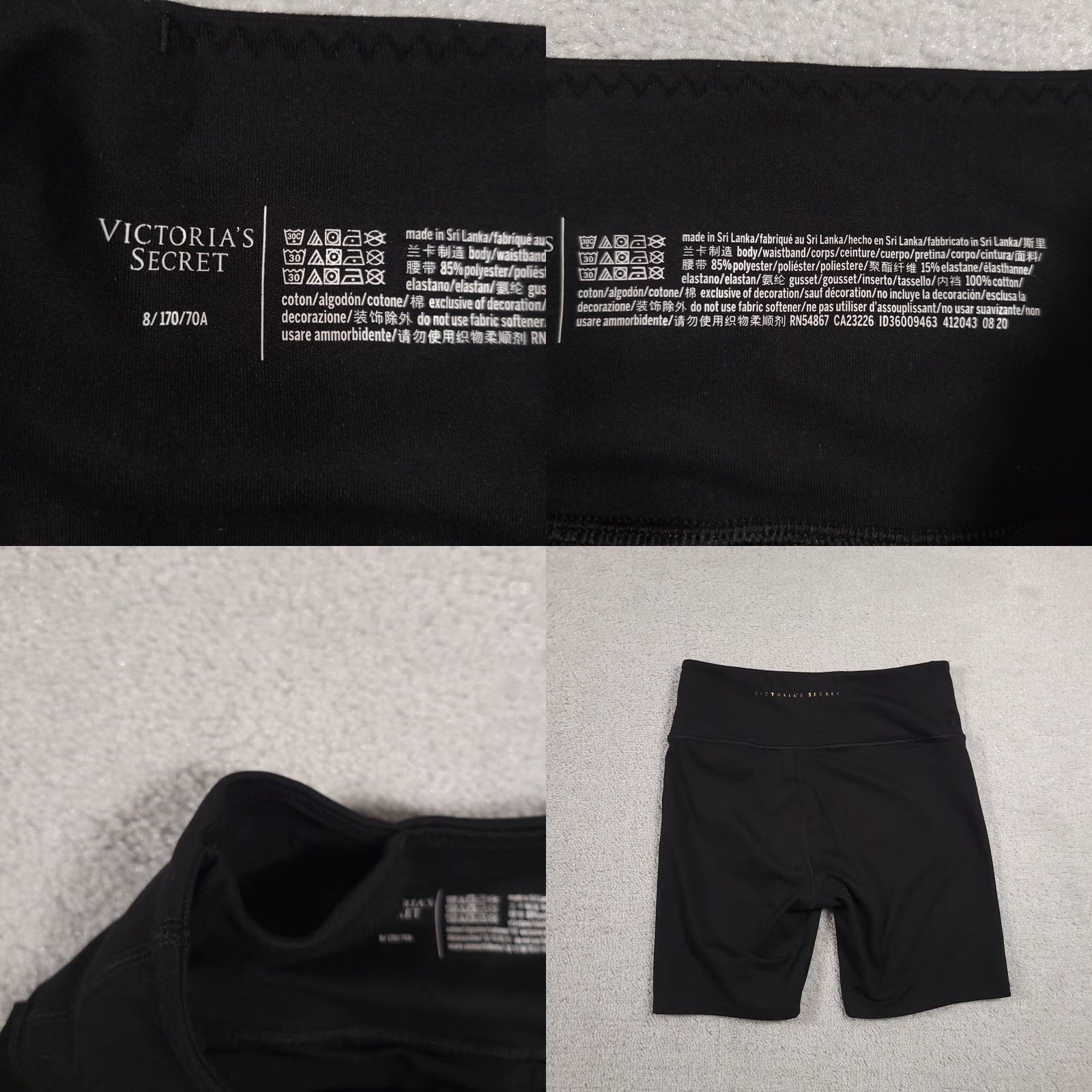 Victoria's Secret Victoria's Secret Bike Shorts Womens 8 Black High Waist Stretch Athletic Gym Short Women XS? Size 30" / US 8 / IT 44 - 8 Thumbnail