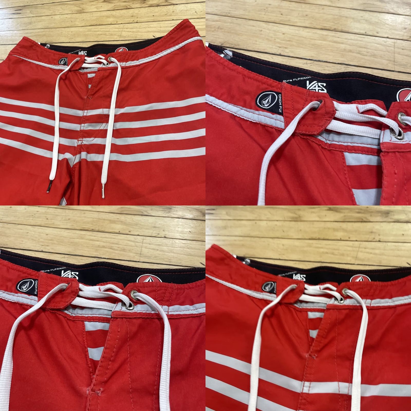 Volcom Volcom Pure FUNction V4S Board Shorts Swim Trunks Men 34 Red Stripe Cinch Fly Size US 32 / EU 48 - 8 Thumbnail