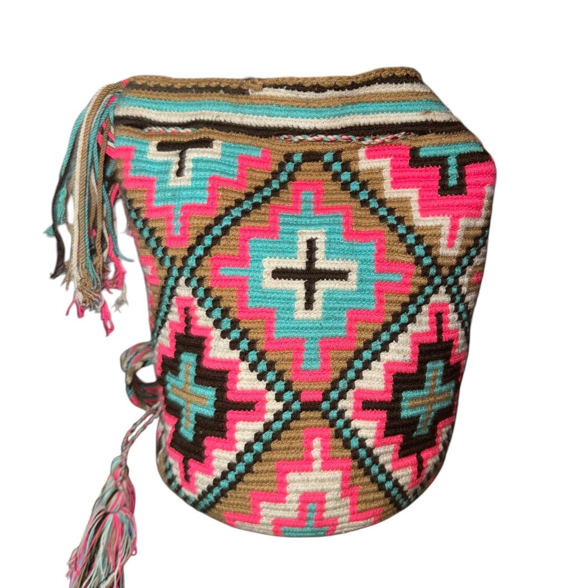 Other Multicolor handmade Colombian Wayuu Mochila bucket bag Size ONE SIZE - 3 Thumbnail