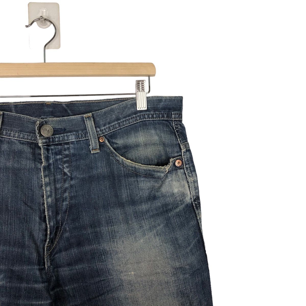 Levi's 🔥90’s Rare Distressed Denim Jeans Levi’s Kanye Design Size US 34 / EU 50 - 6 Thumbnail