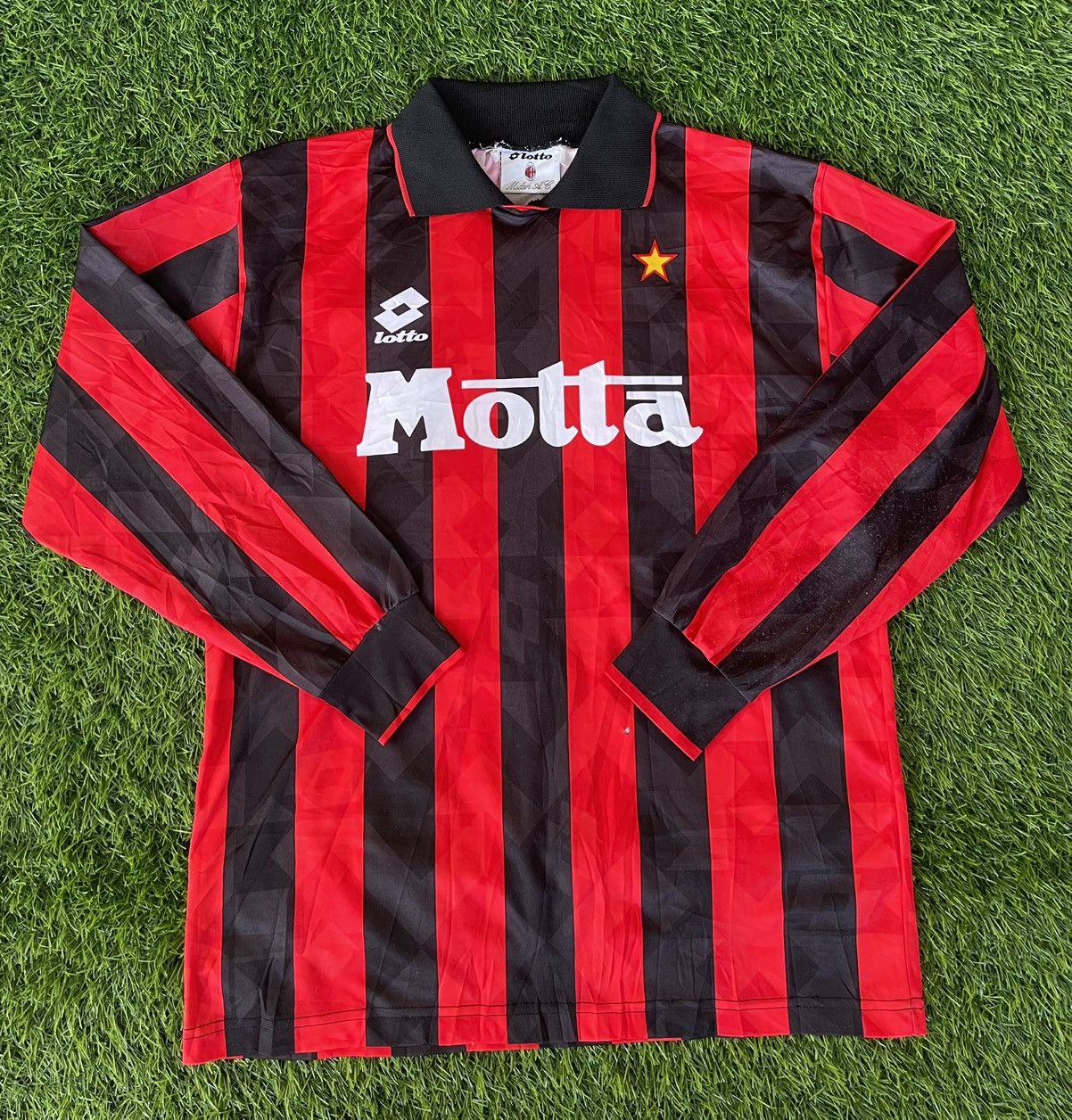 Lotto Sport Vintage’93-94🔥AC MILAN🔥LOTTO HOME FOOTBALL CLUB JERSEY L/S Size US L / EU 52-54 / 3 - 14 Thumbnail