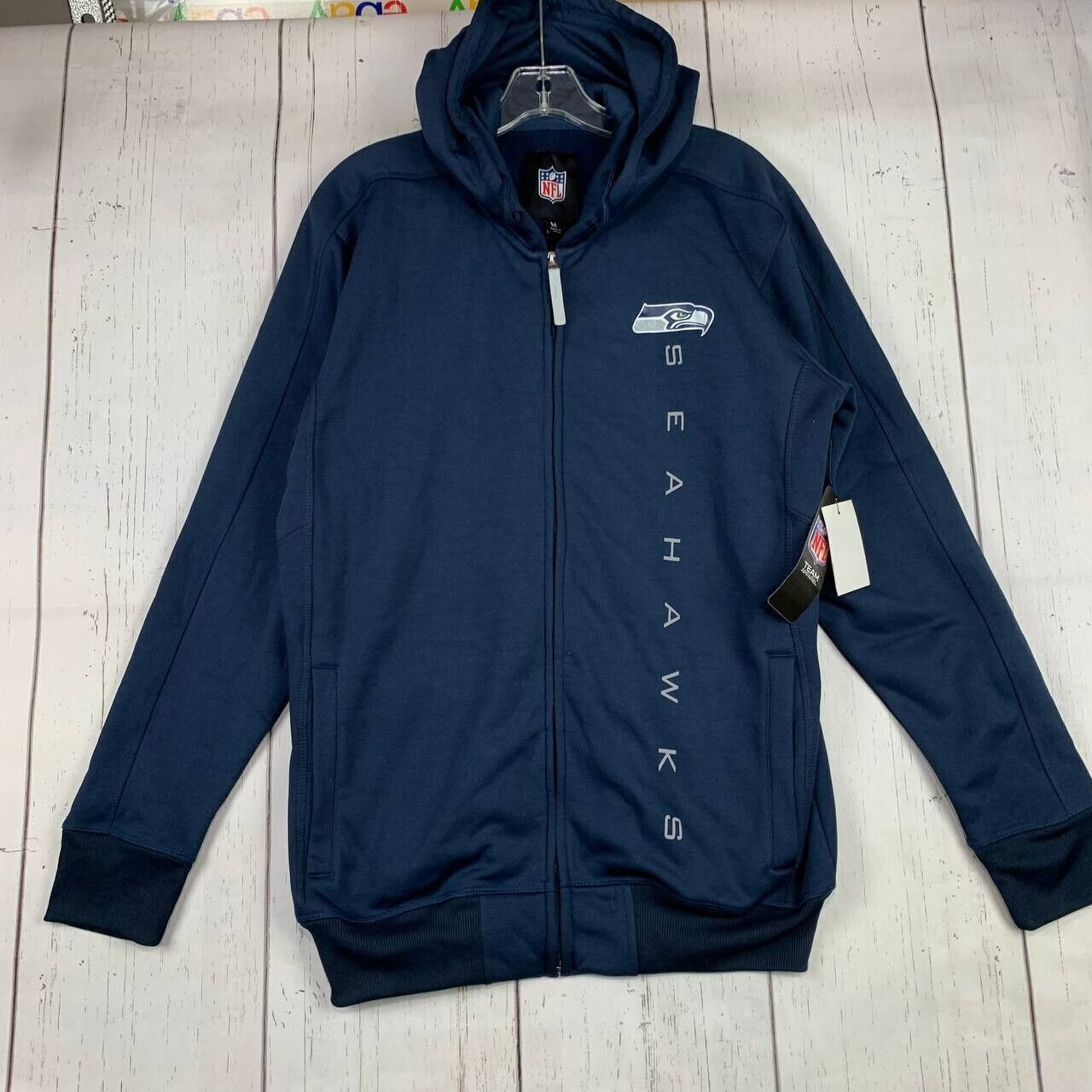 NFL Seattle Seahawks Team Apparel Full Zip Hoodie Sweatshirt Size US M / EU 48-50 / 2 - 1 Thumbnail