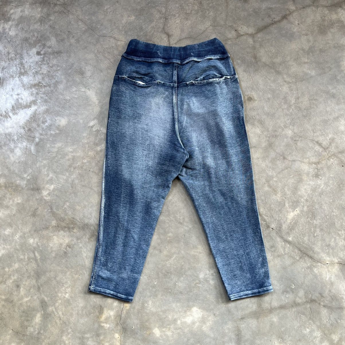 Japanese Brand Deep Blue Kapital Style Washed Denim Sweat Pants Size US 30 / EU 46 - 2 Thumbnail
