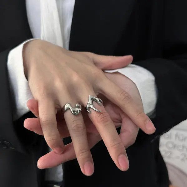 Jewelry Silver Claw Rings Set Size ONE SIZE - 1 Thumbnail