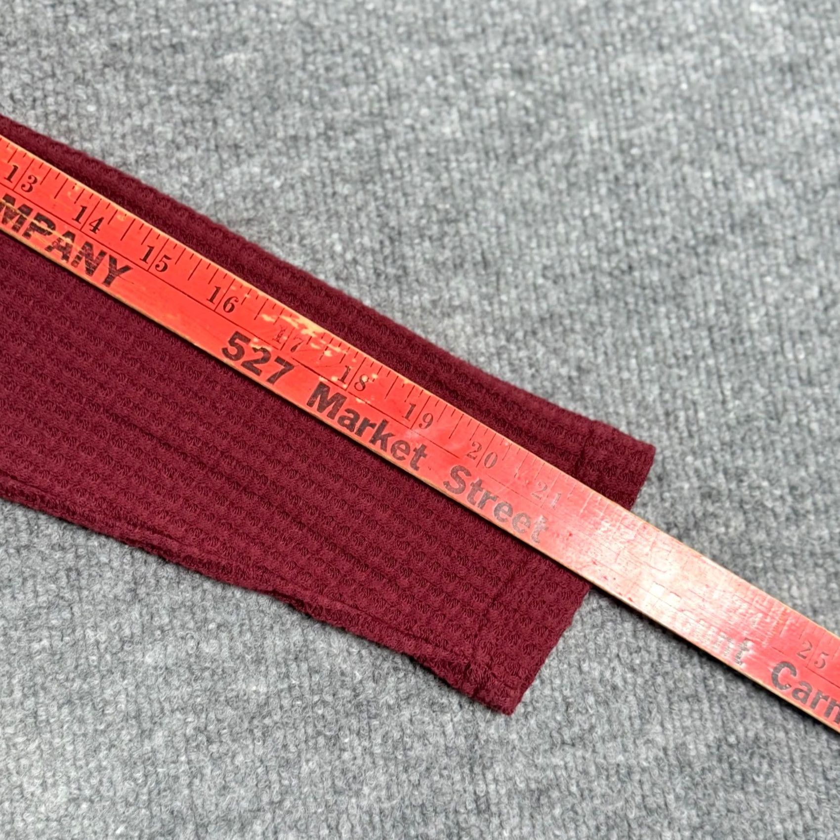 Vintage OSO Tunic Long Sleeve Burgundy Waffle Knit Ruffle Hem Relaxed Fit Casual Women M Medium Size M / US 6-8 / IT 42-44 - 7 Thumbnail