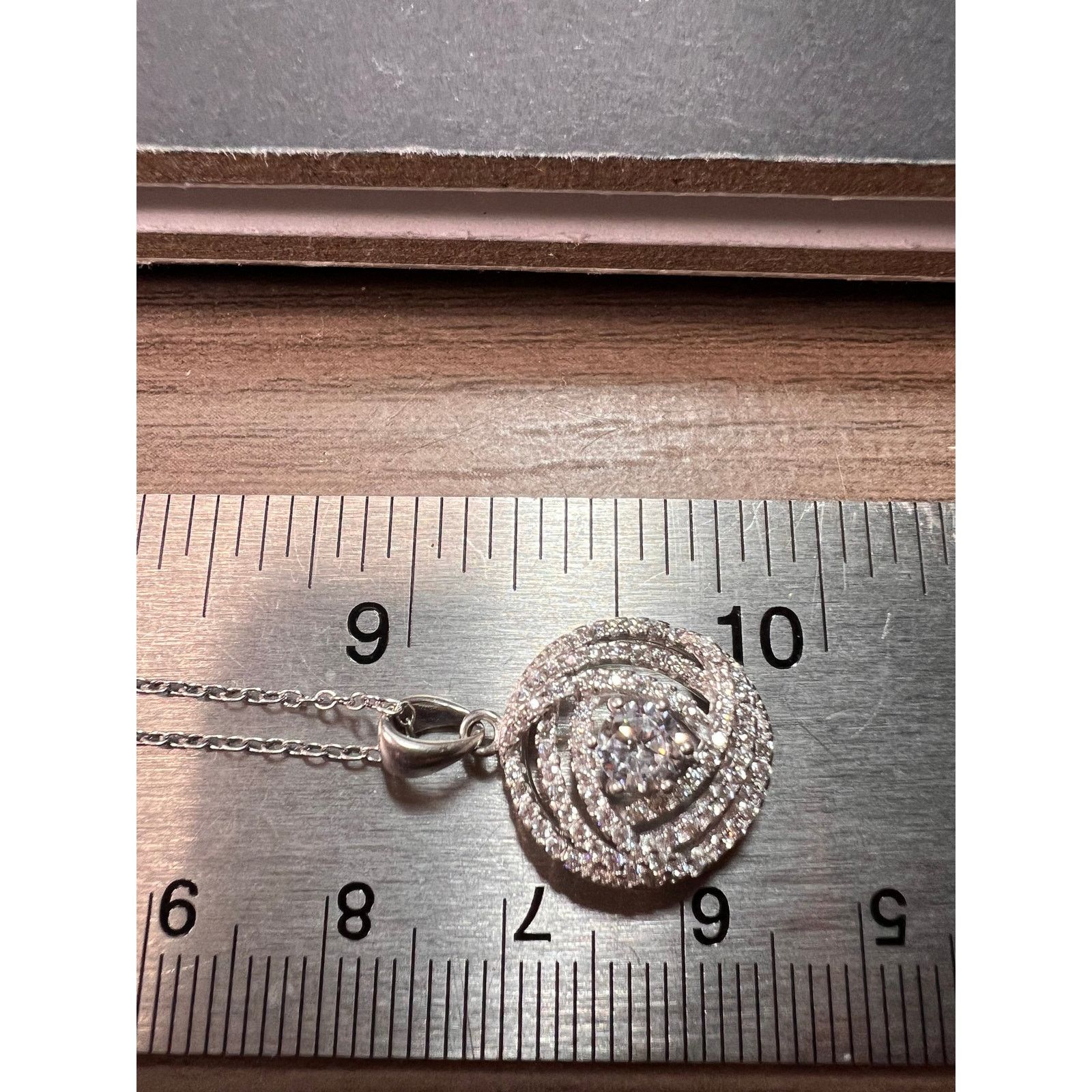 Other Cz swirl circle sterling silver pendant and chain Size ONE SIZE - 6 Thumbnail