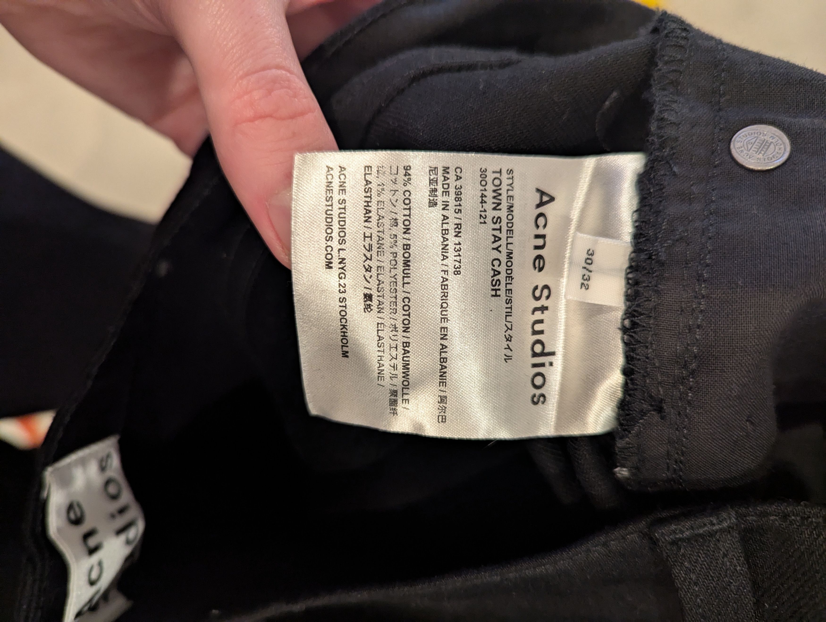 Acne Studios Acne Studios Town Stay Cash Black 30/32 Size US 30 / EU 46 - 6 Thumbnail