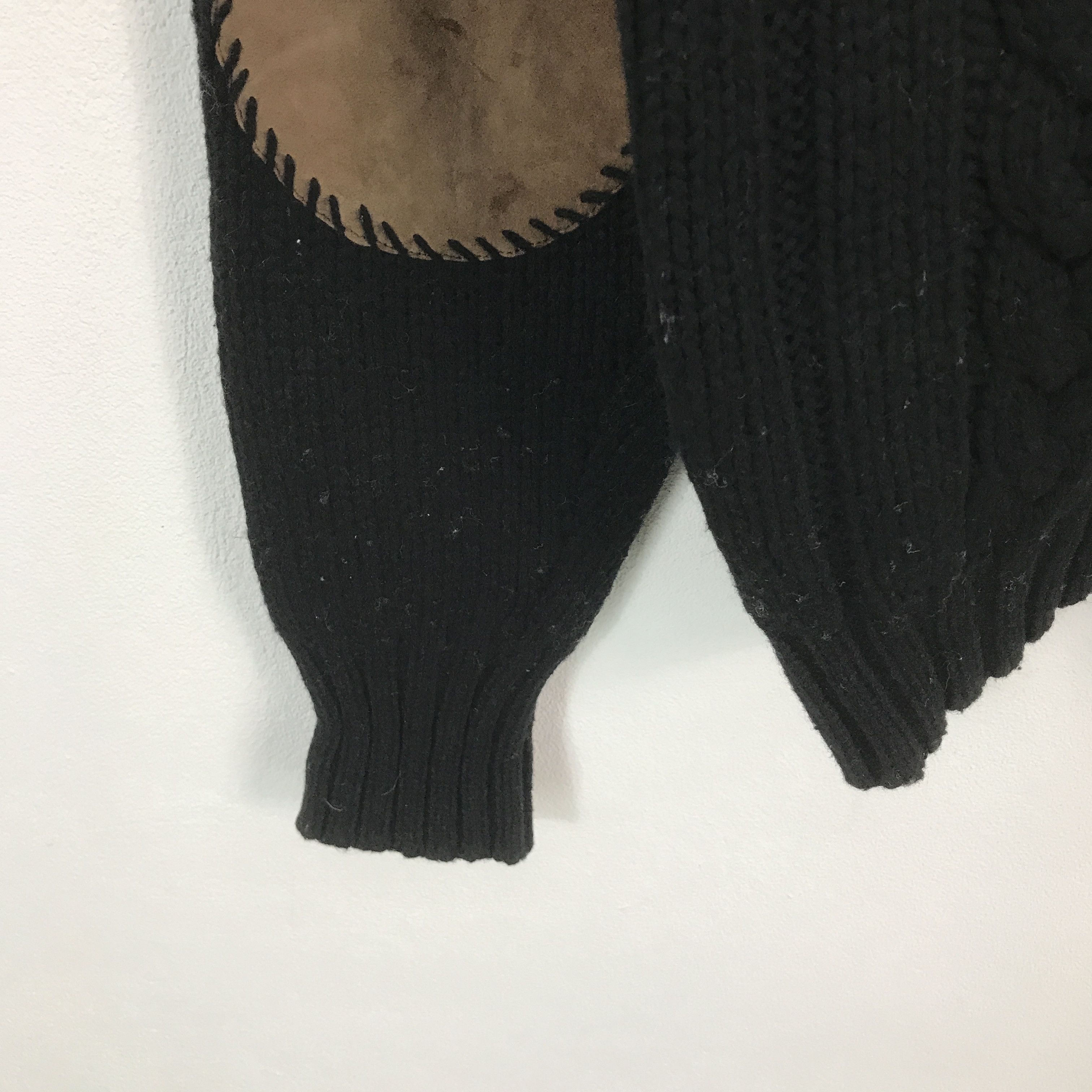 Polo Ralph Lauren Polo Ralph Lauren Black Knitwear Patchwoek Design Size US L / EU 52-54 / 3 - 7 Thumbnail