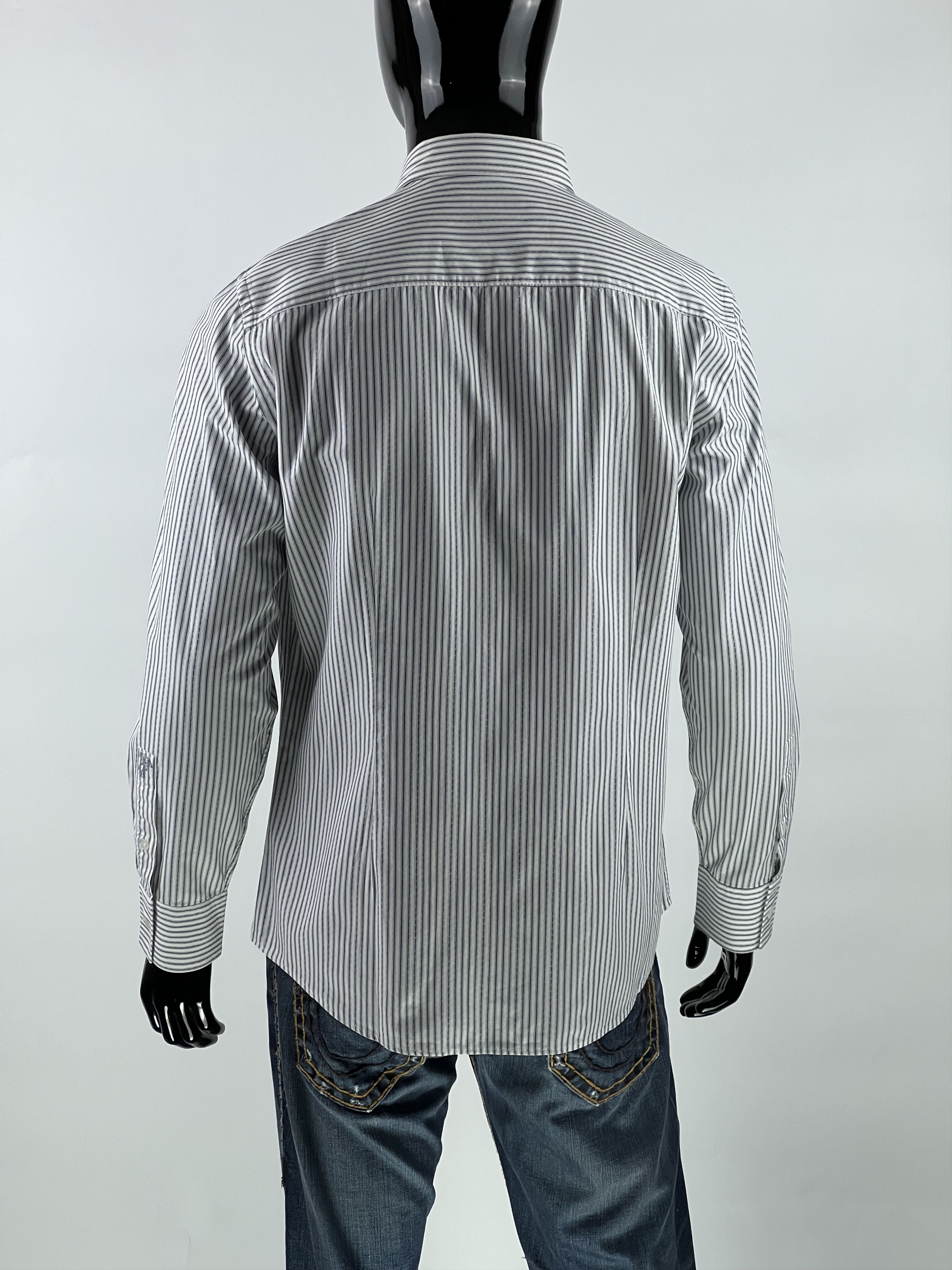 Versace Versace Collection Striped Cotton Button Up Shirt Size 16/41 Size US L / EU 52-54 / 3 - 2 Thumbnail
