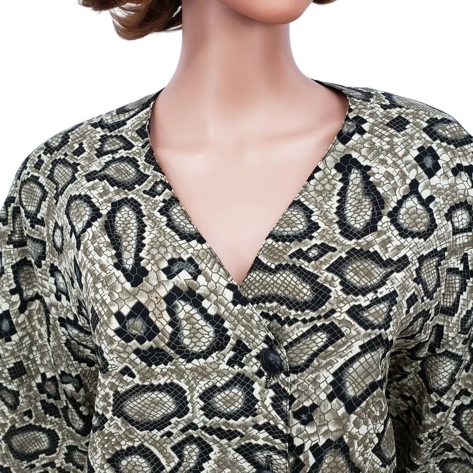 Vintage Vintage Truffles Top Blouse Animal Print Made in USA Plus 2X Size XXL / US 16-18 / IT 52-54 - 4 Thumbnail