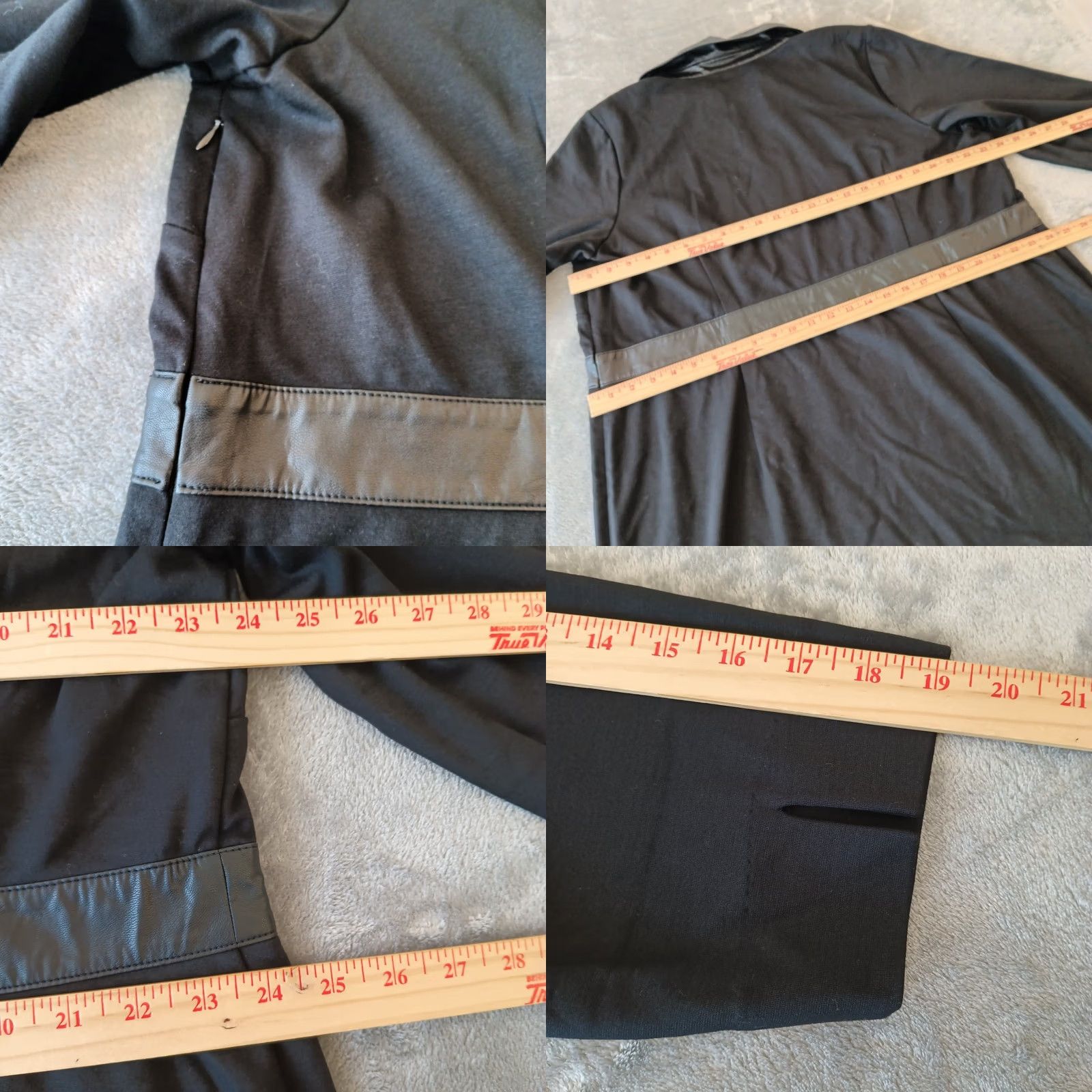 Talbots Talbots Dress Shift 20W Black Midi 3/4 Sleeve Collared Nylon Rayon Spandex Women Plus Size 3XL / US 20-22 - 8 Thumbnail