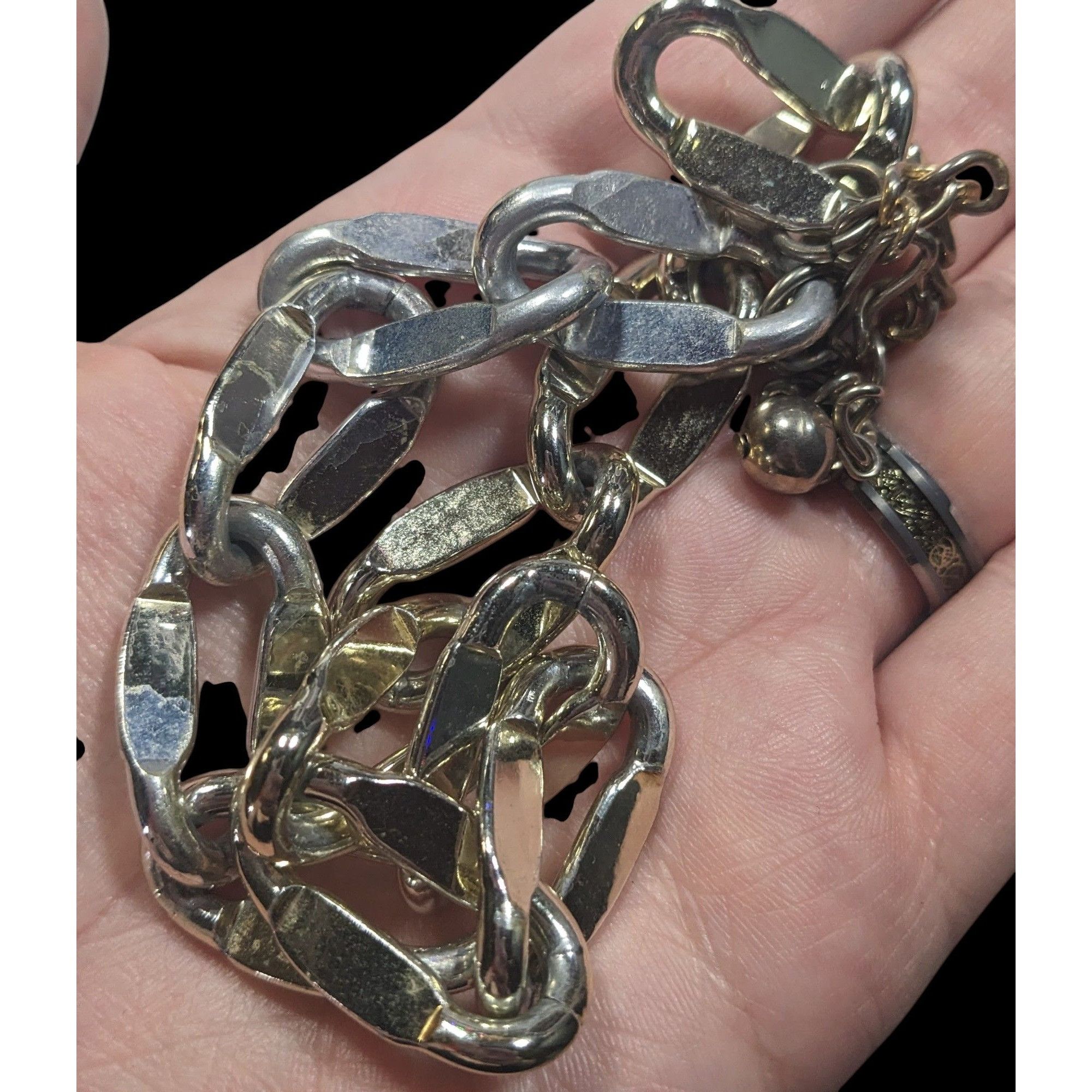 Other Chunky Silver/Gold Tone Chain Choker Necklace Size ONE SIZE - 5 Thumbnail