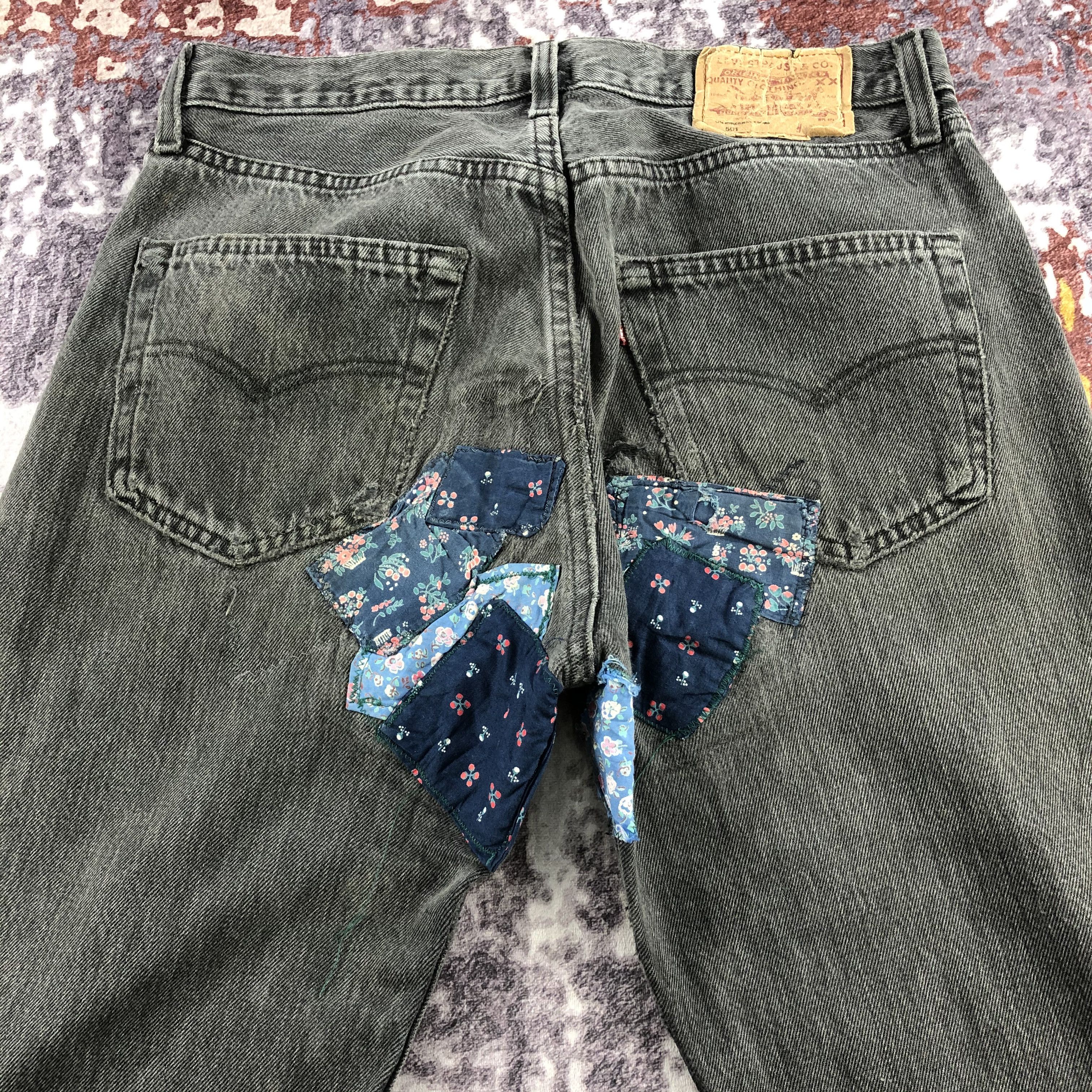 Levi's × Vintage Vintage 90s Levis 501 Ripped Jeans-JM2644 Size US 32 / EU 48 - 5 Thumbnail
