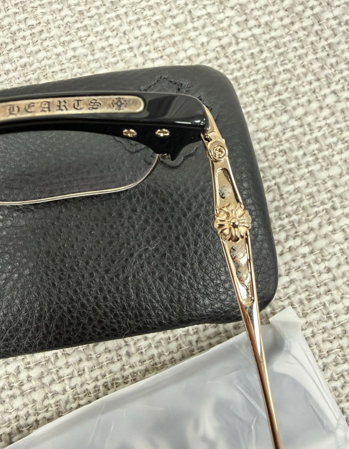 Chrome Hearts Chrome Hearts SLUNTRADICTION Gold Cross Ball Glasses Size ONE SIZE - 6 Thumbnail