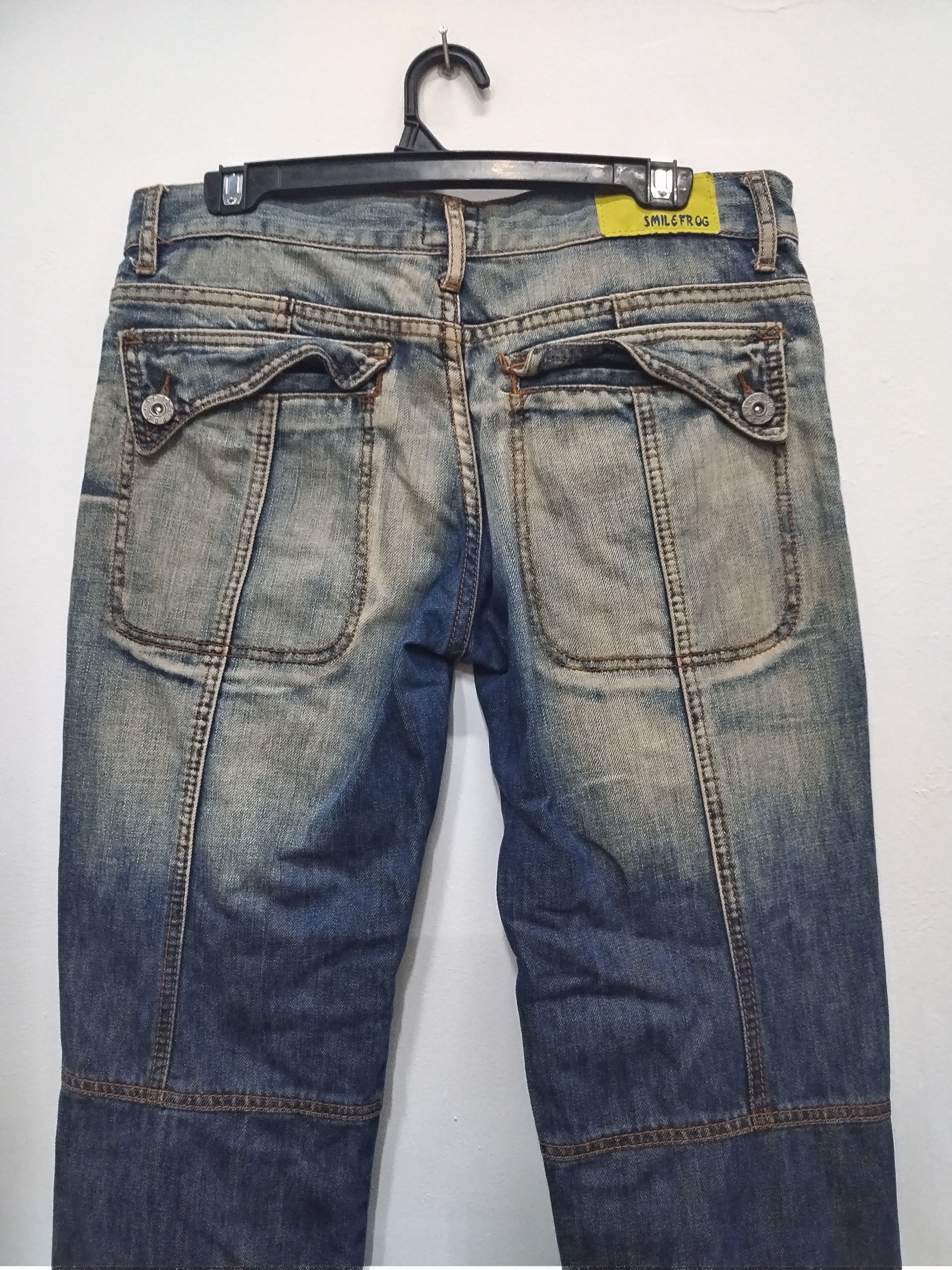 Seditionaries Crazy acid wash jeans Punk Goth Distressed Smile Frog Jeans Size US 32 / EU 48 - 10 Thumbnail