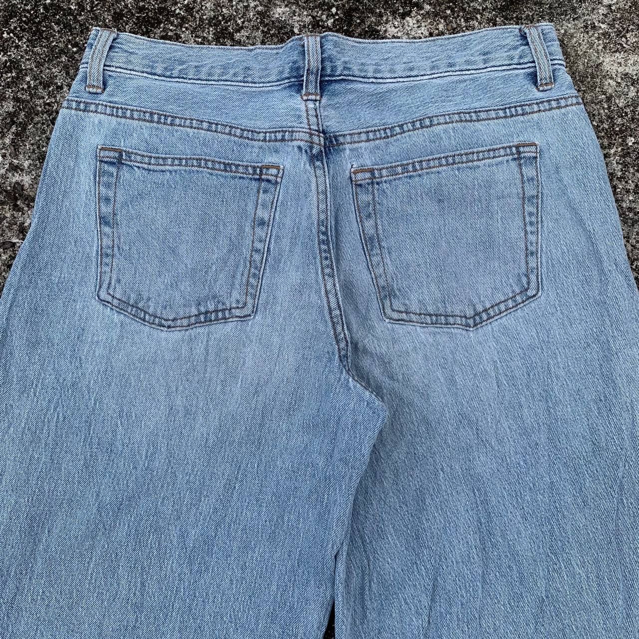GU Women GU Baggy Jeans Light Blue Wash Denim Streetwear Size 31" - 5 Thumbnail