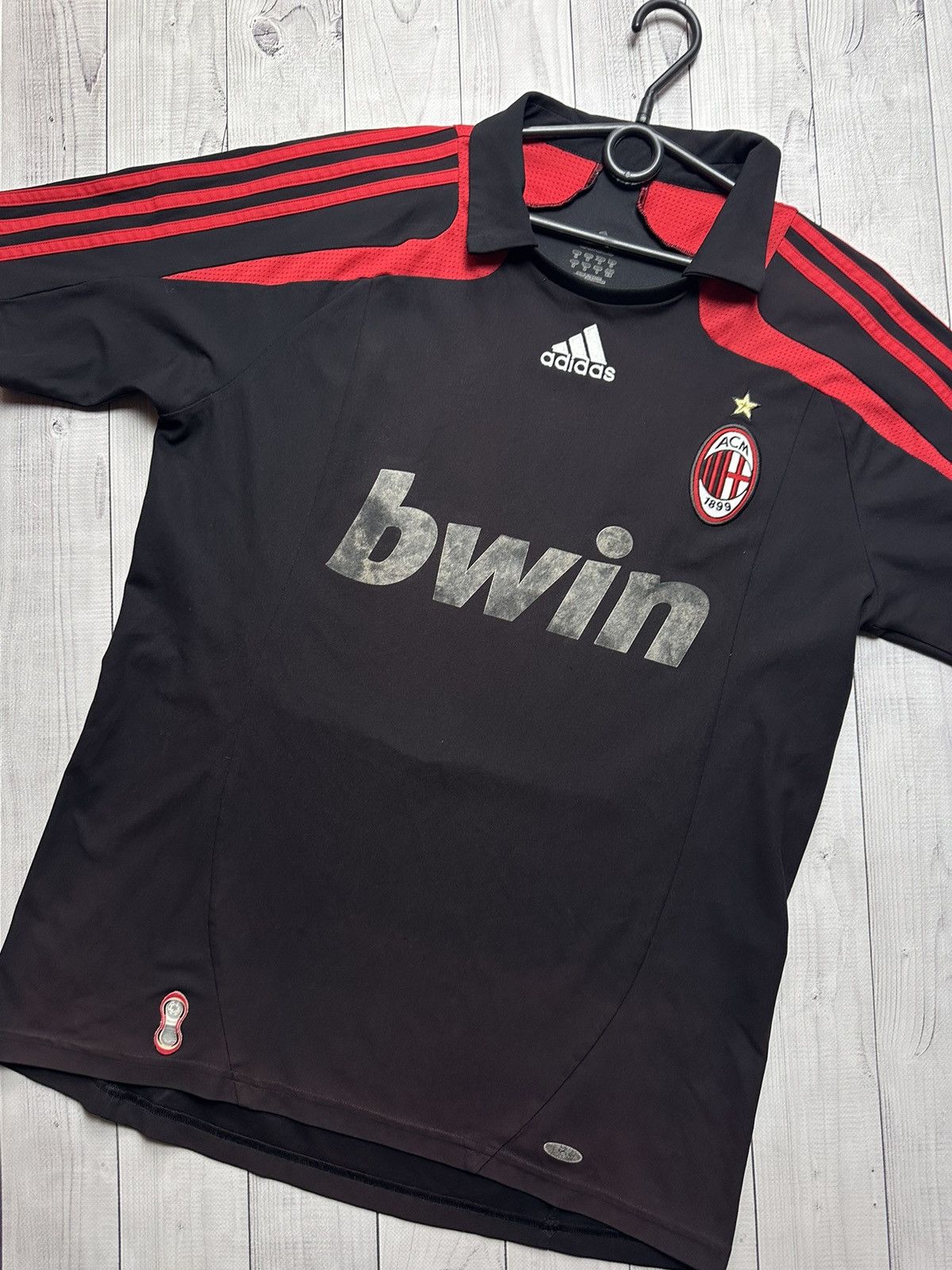 Vintage Vintage AC Milan soccer jersey size am black Size US M / EU 48-50 / 2 - 2 Thumbnail